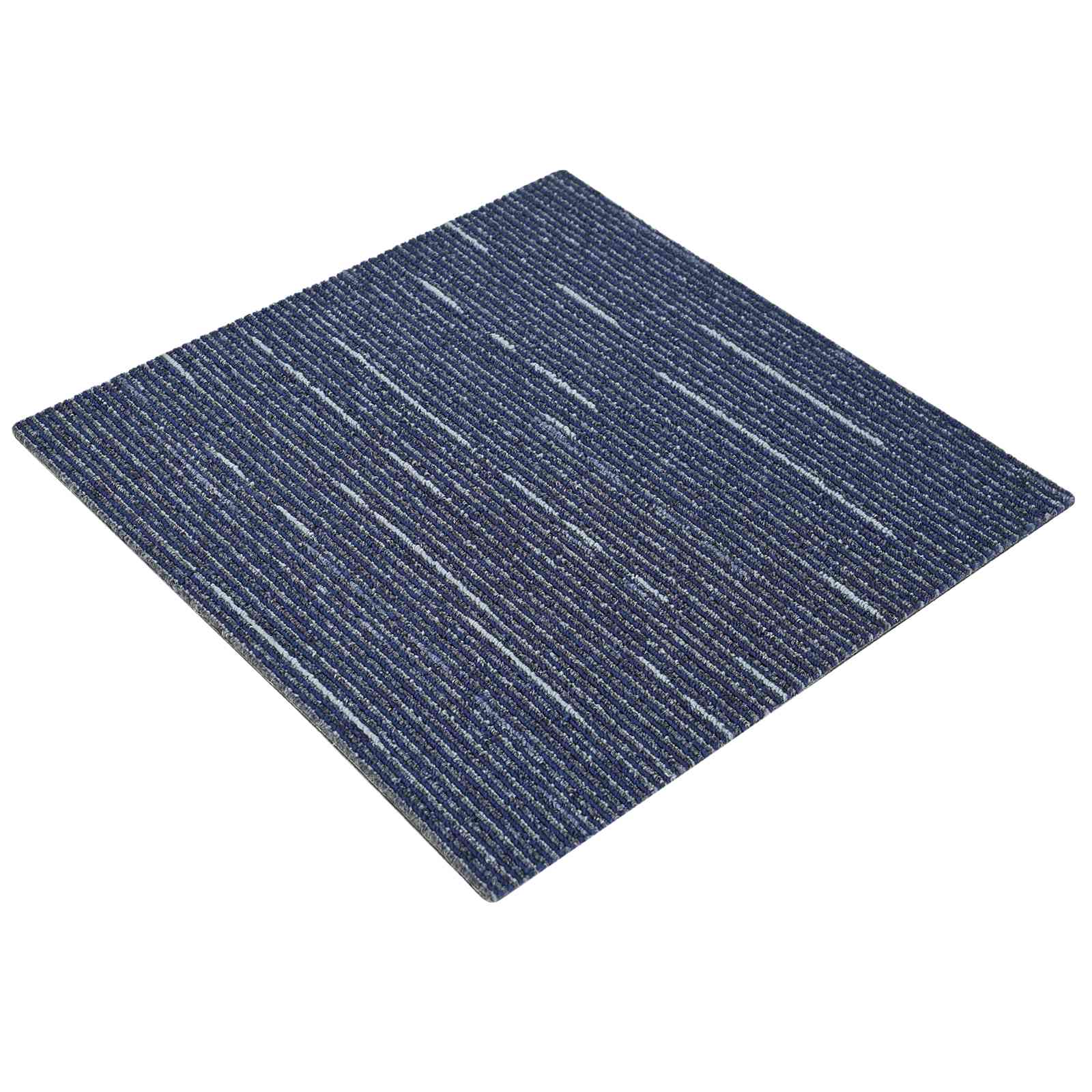 Teppichfliese Gestreift Blau 50 x 50 cm 20 stk. PP und Bitumen