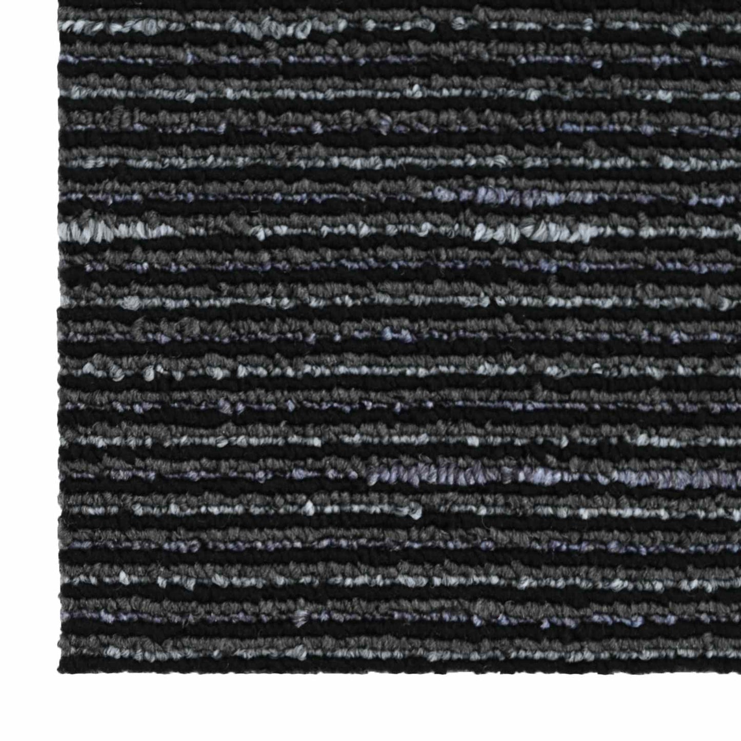 Teppichfliese Gestreift Schwarz 50 x 50 cm 4 stk.