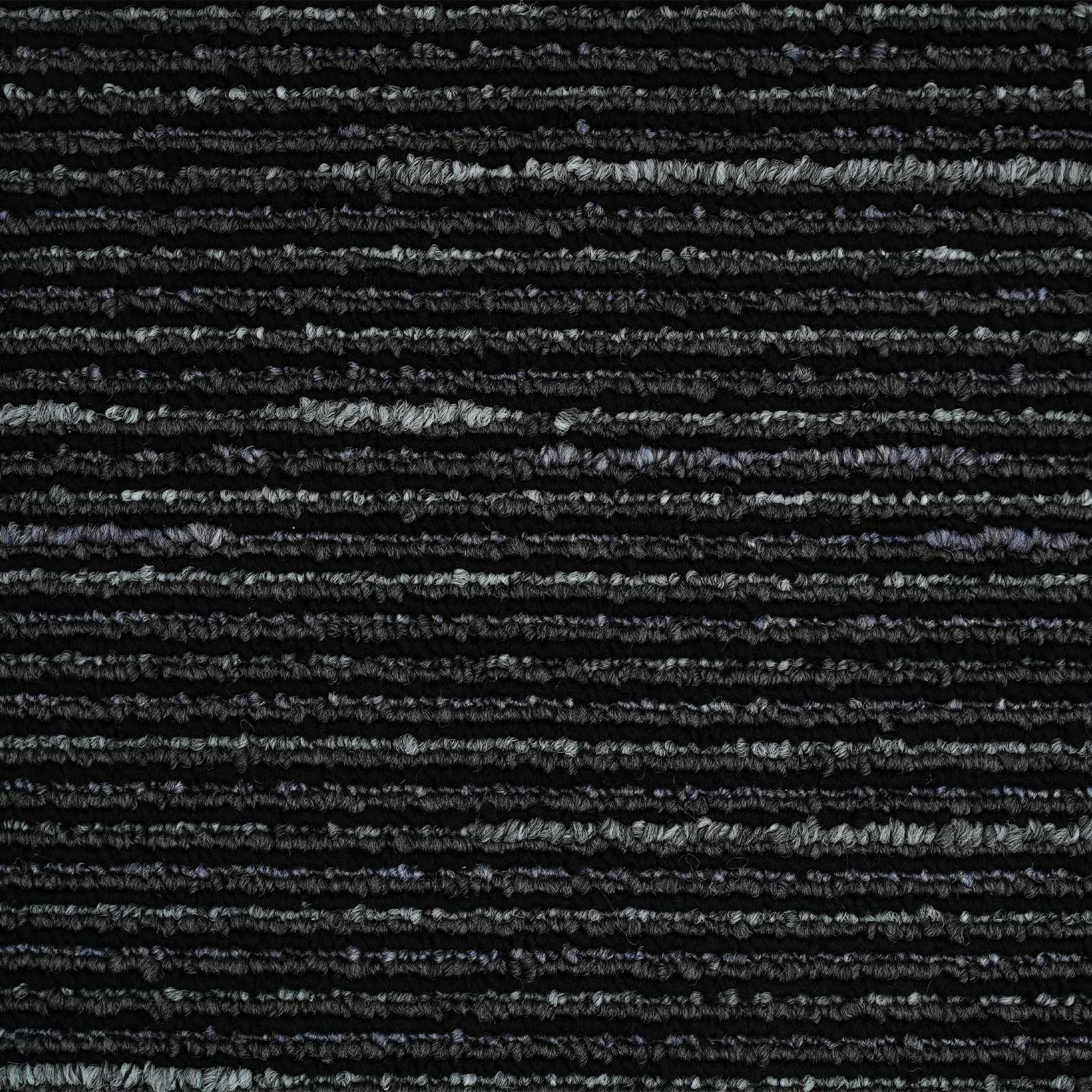 Teppichfliese Gestreift Schwarz 50 x 50 cm 20 stk.