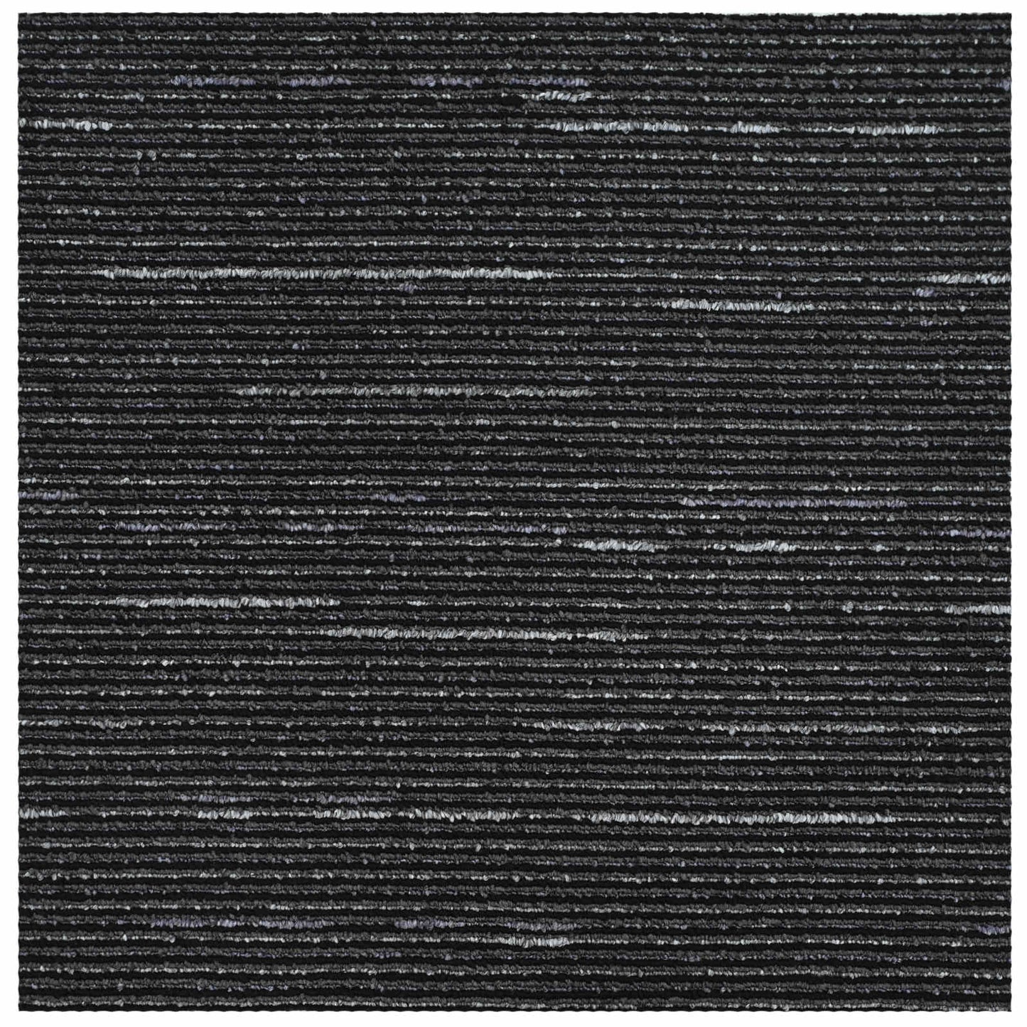 Teppichfliese Gestreift Schwarz 50 x 50 cm 20 stk.