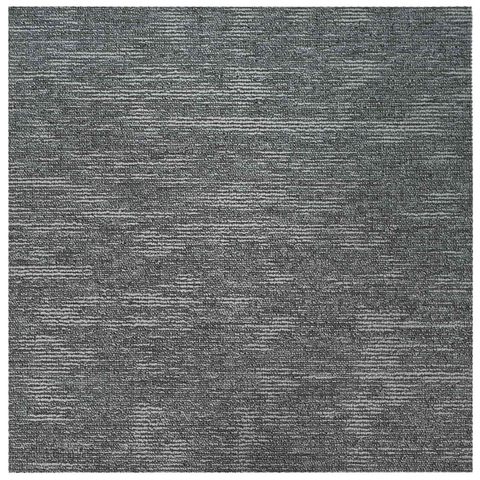 Teppichfliese Rockgrau 50 x 50 cm 4 stk. PP und Bitumen