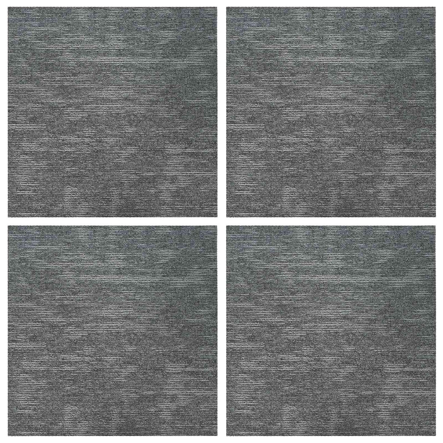 Teppichfliese Rockgrau 50 x 50 cm 4 stk. PP und Bitumen