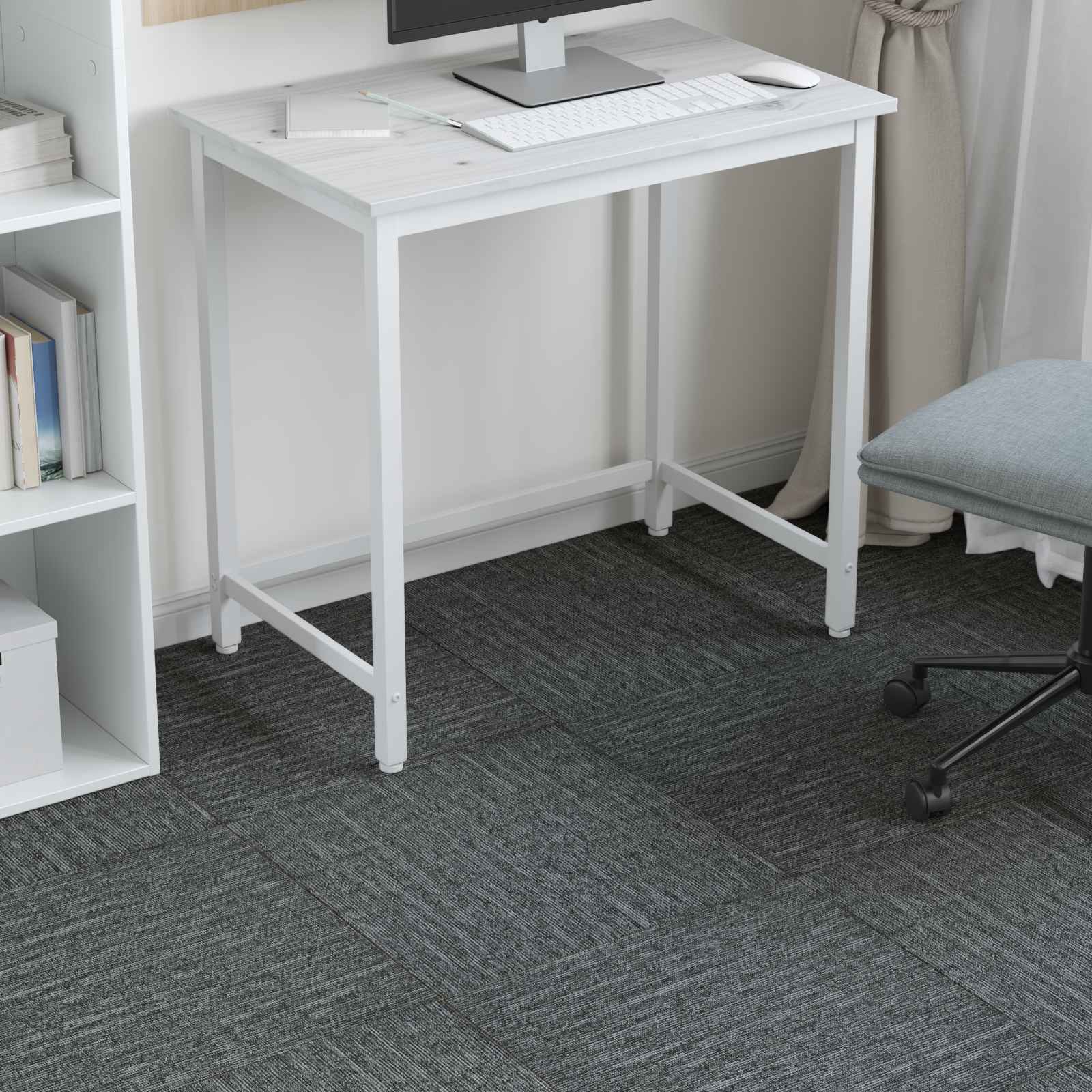 Teppichfliese Rockgrau 50 x 50 cm 20 Stk. PP und Bitumen