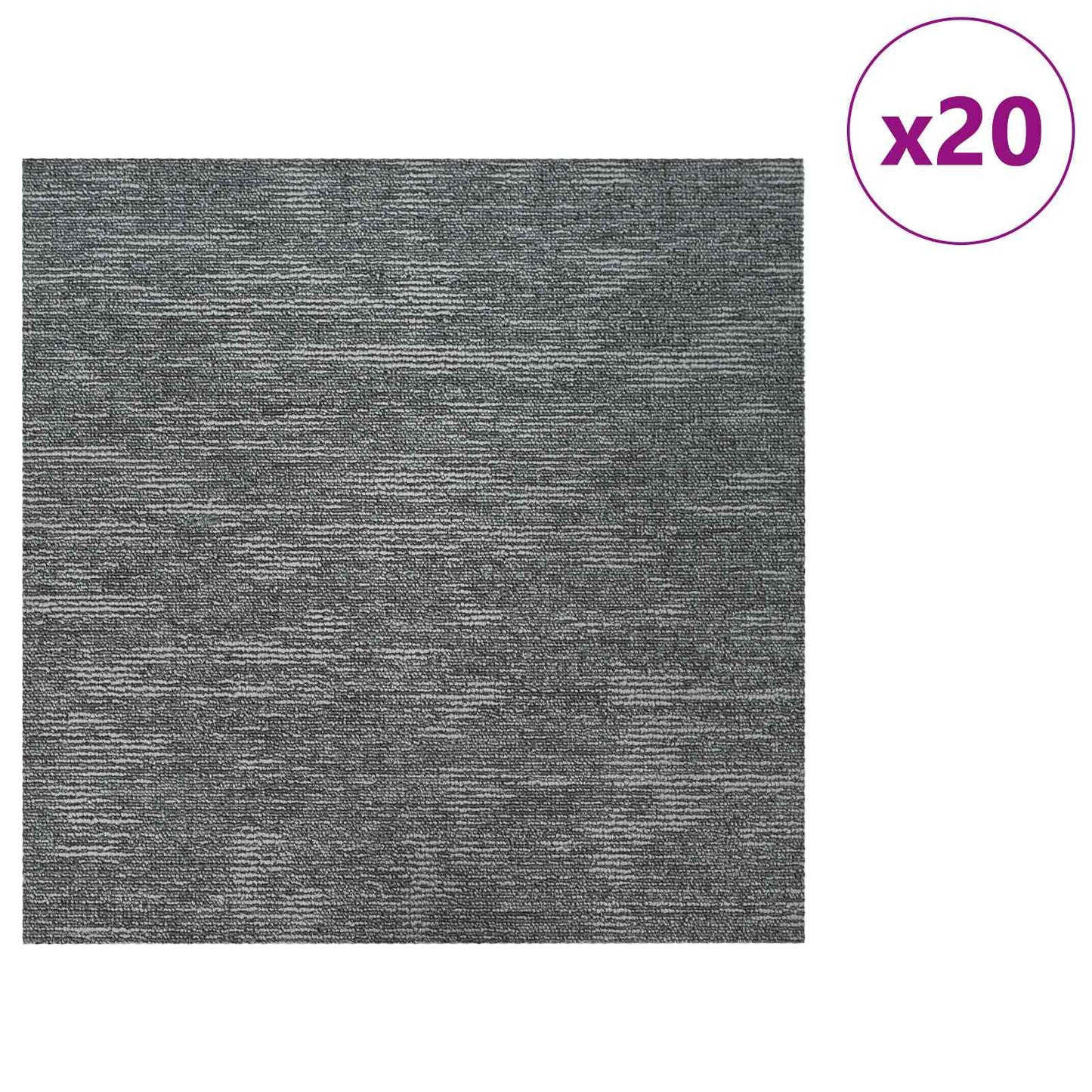 Teppichfliese Rockgrau 50 x 50 cm 20 Stk. PP und Bitumen