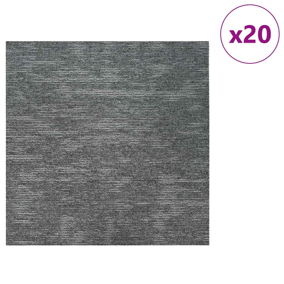 Teppichfliese Rockgrau 50 x 50 cm 20 stk.