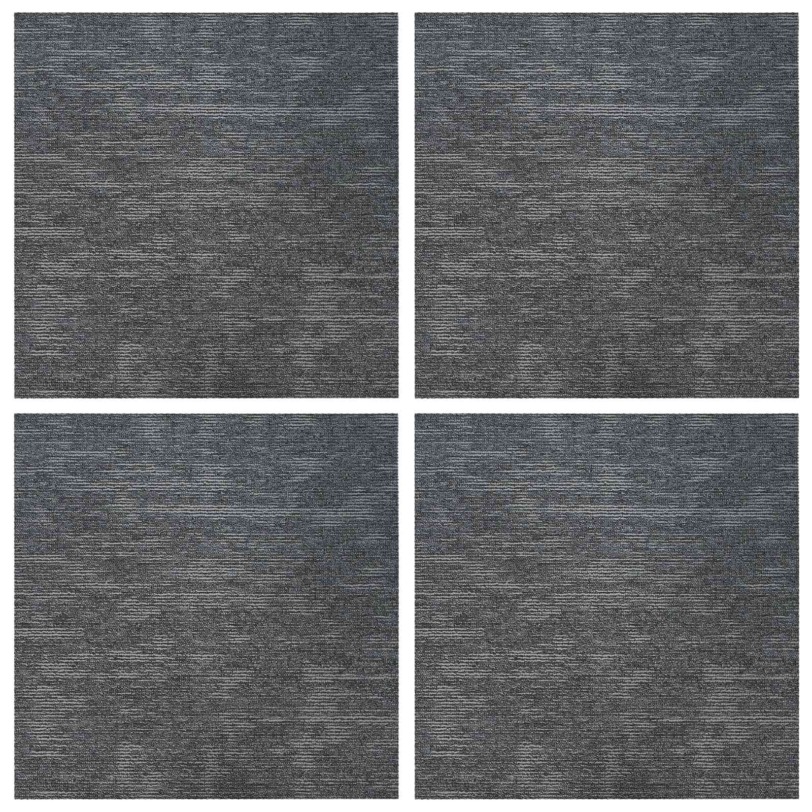Teppichfliese Himmelgrau 50 x 50 cm 4 stk. PP und Bitumen