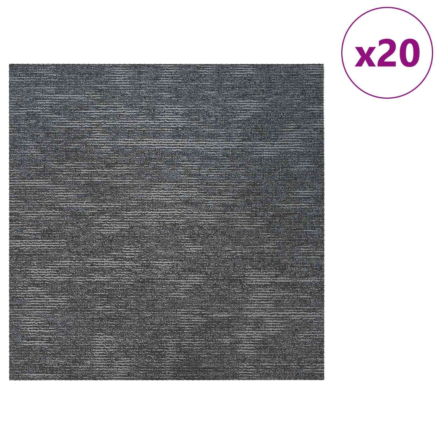 Teppichfliese Himmelgrau 50 x 50 cm 20 stk. PP und Bitumen