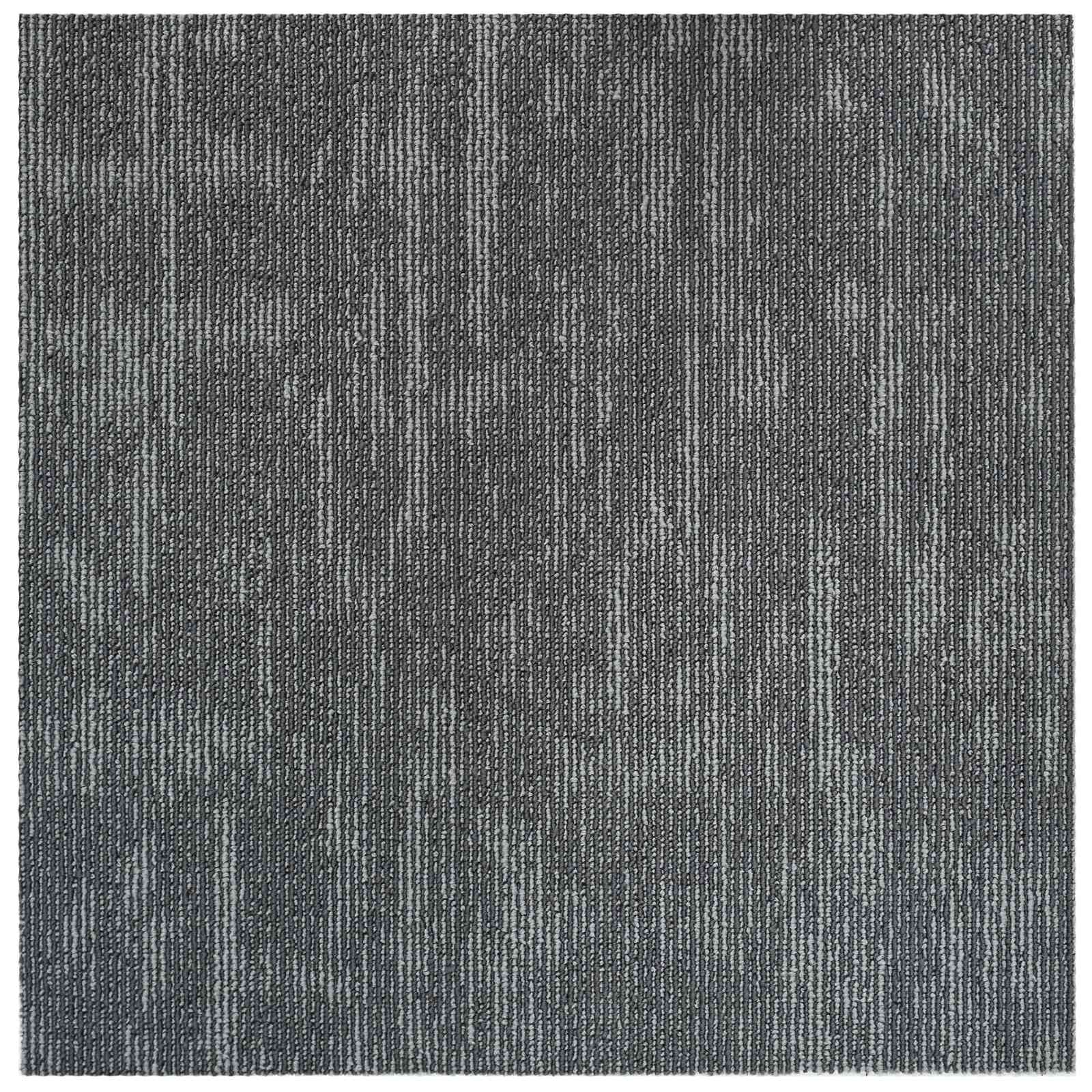 Teppichfliese Betongrau 50 x 50 cm 4 stk. PP und Bitumen