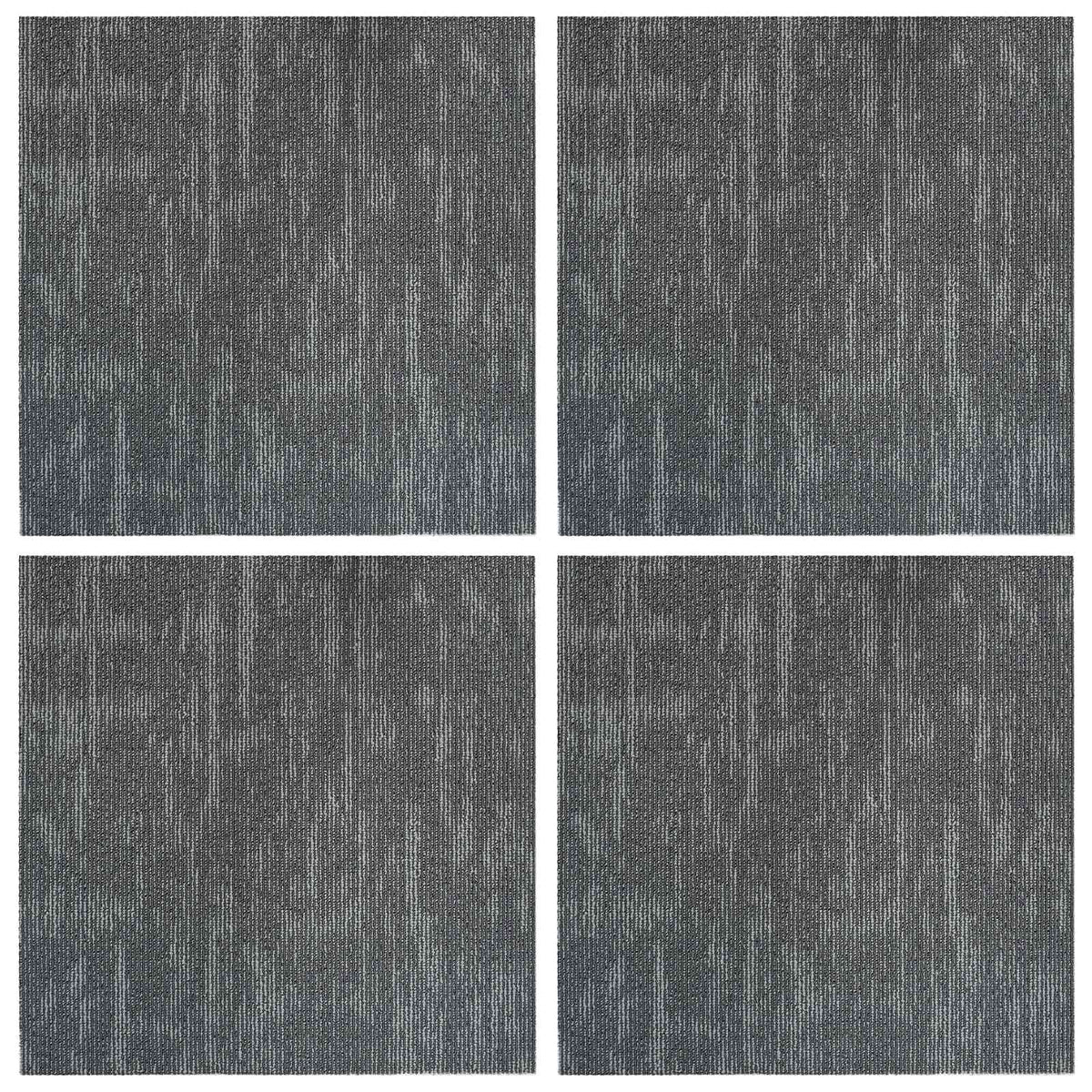 Teppichfliese Betongrau 50 x 50 cm 4 stk.