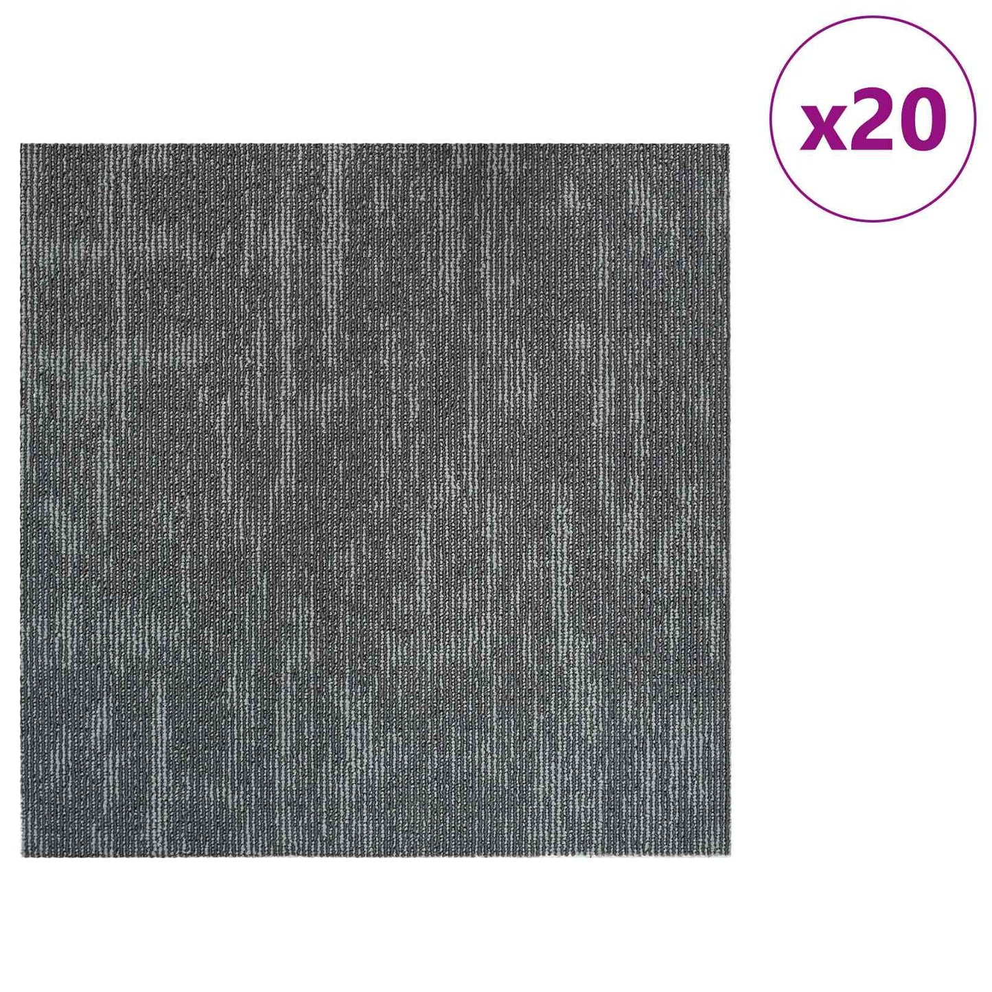 Teppichfliese Betongrau 50 x 50 cm 20 stk. PP und Bitumen