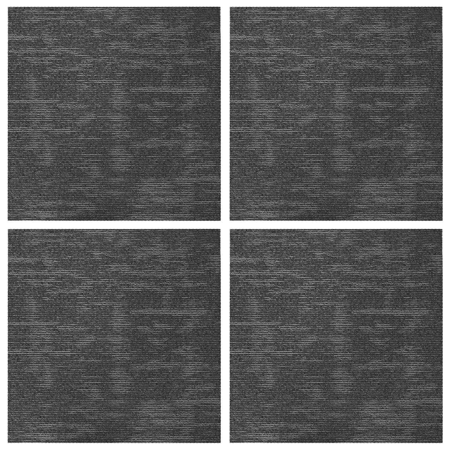 Teppichfliese Dunkelgrau 50 x 50 cm 4 stk. PP und Bitumen