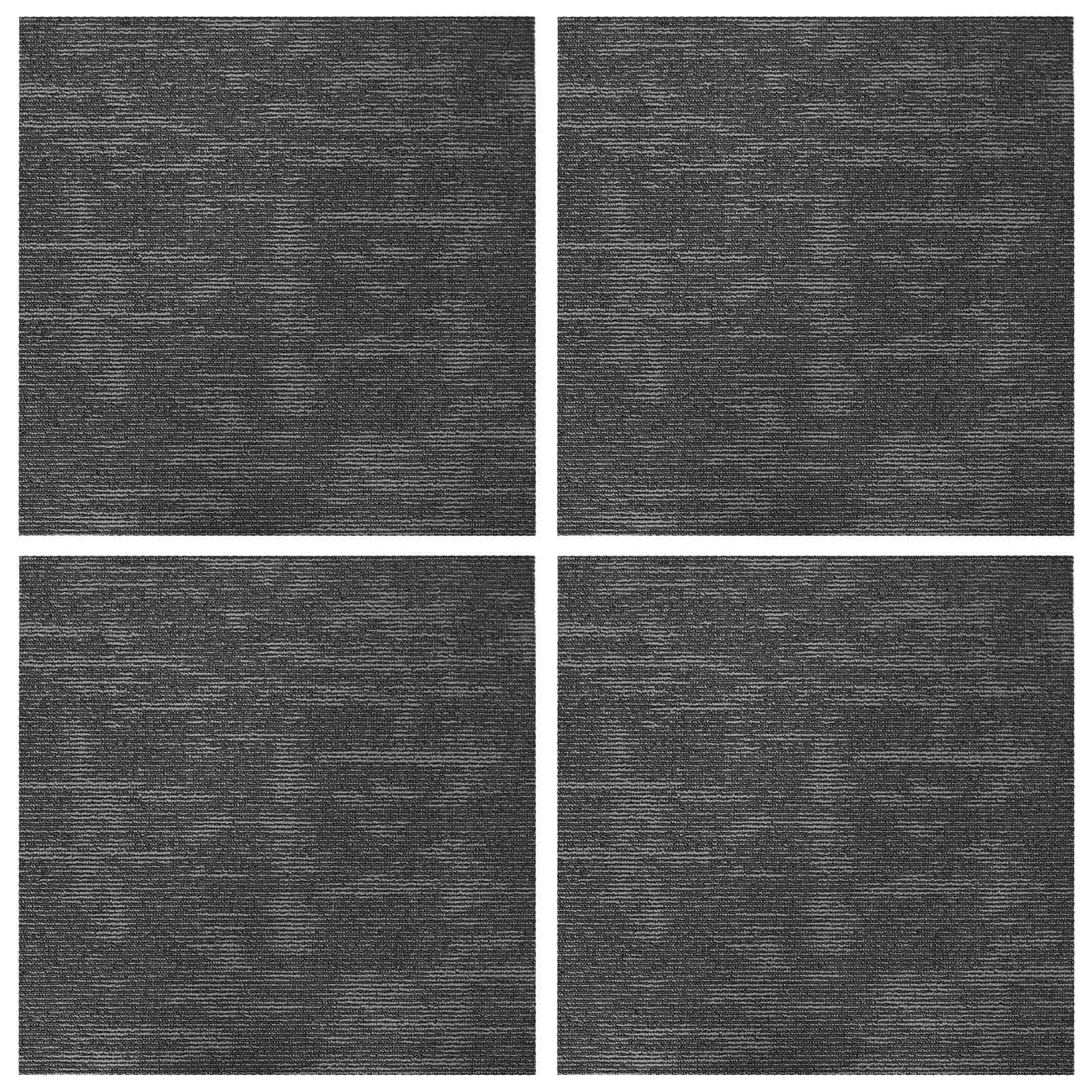 Teppichfliese Dunkelgrau 50 x 50 cm 4 stk. PP und Bitumen