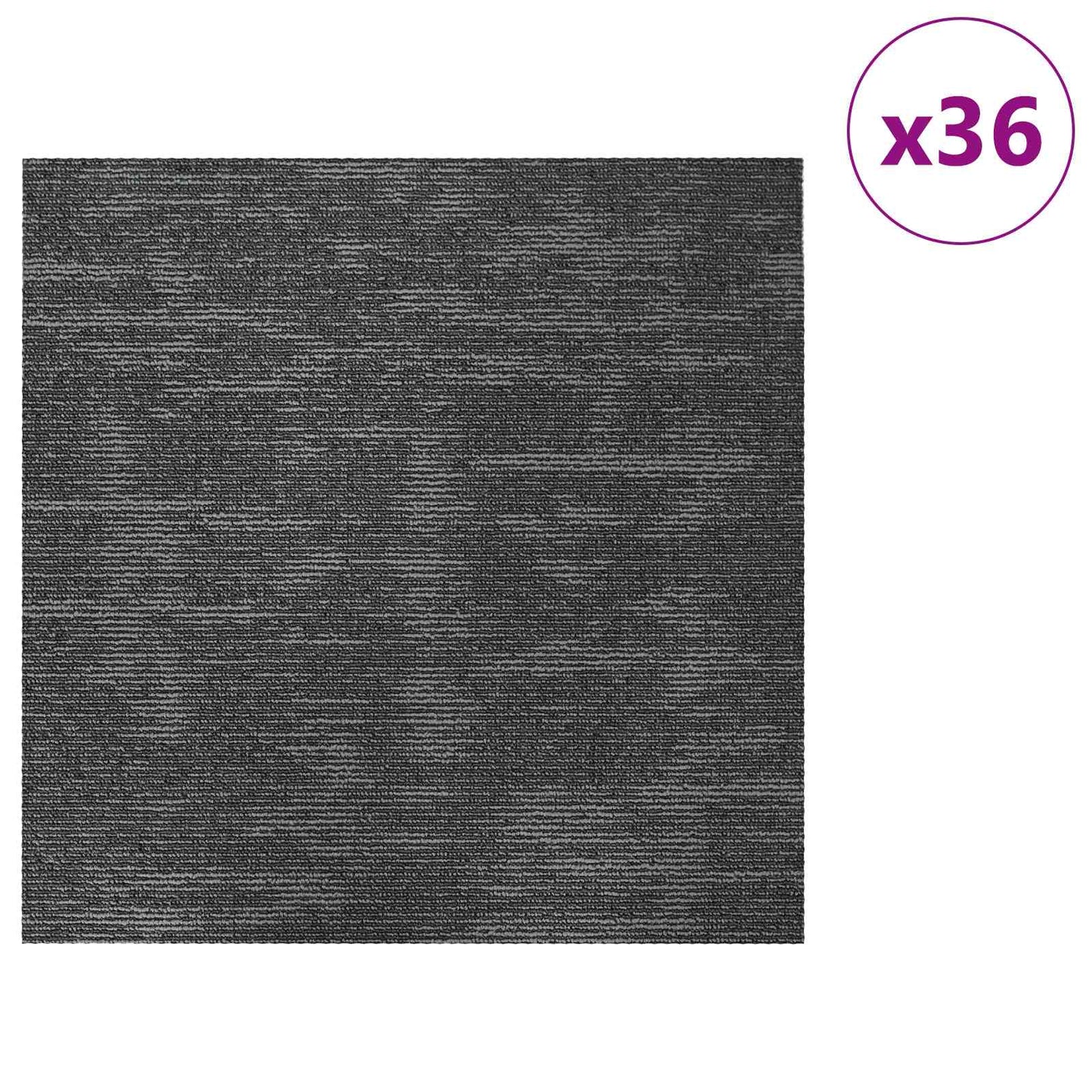 Teppichfliese Dunkelgrau 50 x 50 cm 36 stk. PP und Bitumen