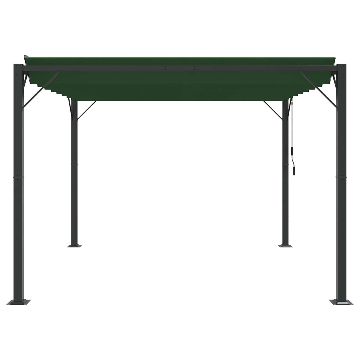 Gazebo mit Lamellen-Dach 3,05 x 3,07 x 2,14 m Grün