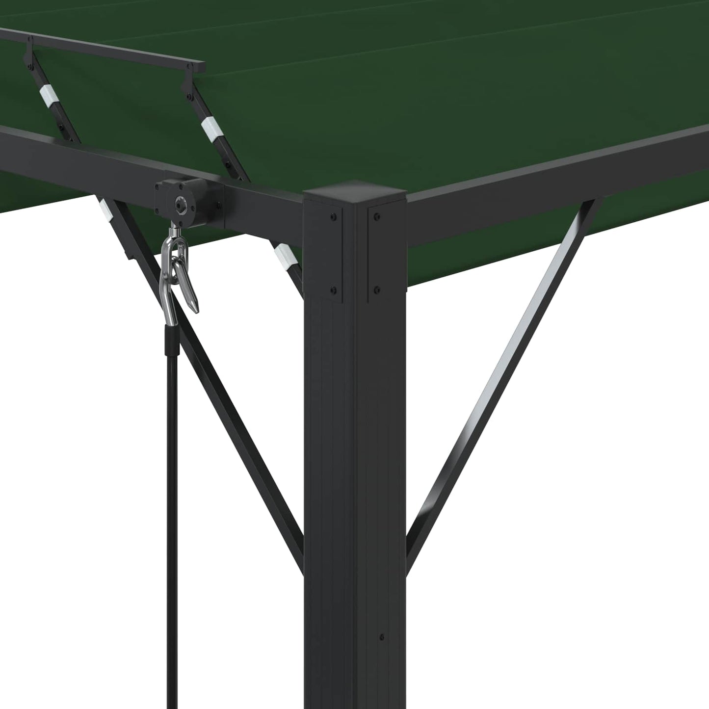 Gazebo mit Lamellen-Dach 3 x 4 x 2,14 m Grün