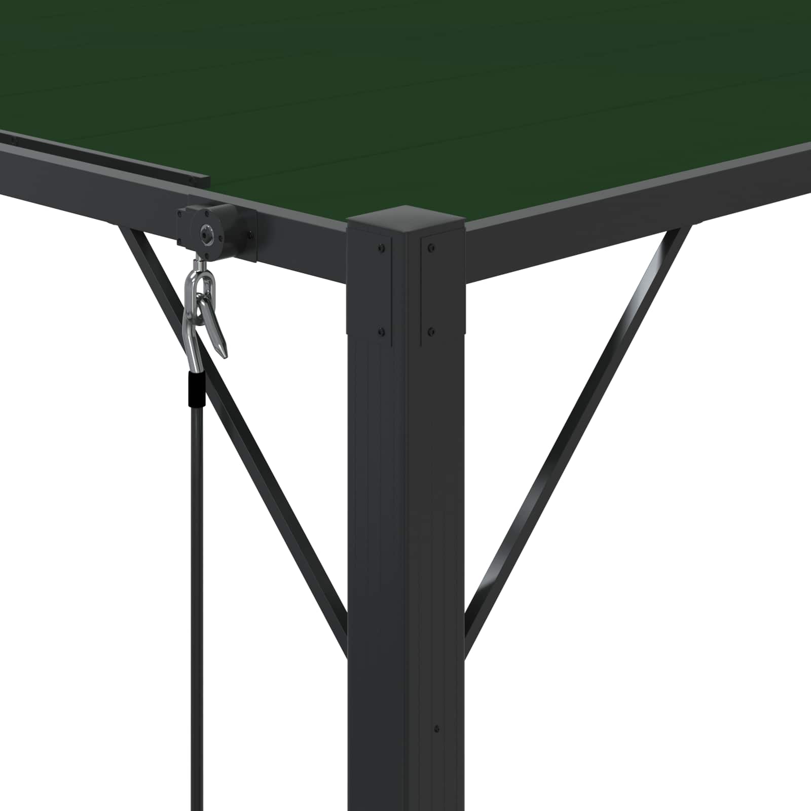 Gazebo mit Lamellen-Dach 3 x 4 x 2,14 m Grün
