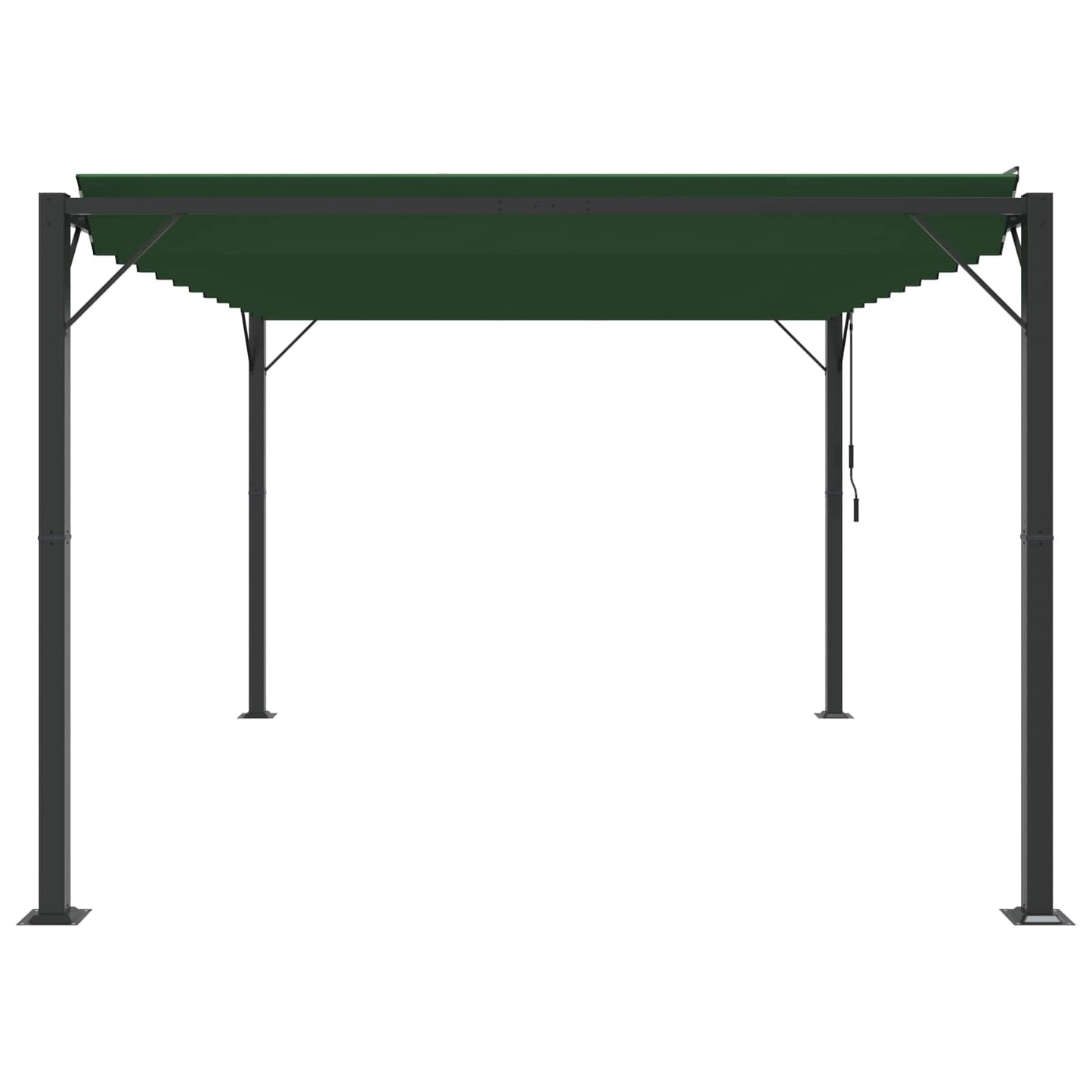 Gazebo mit Lamellen-Dach 3 x 4 x 2,14 m Grün