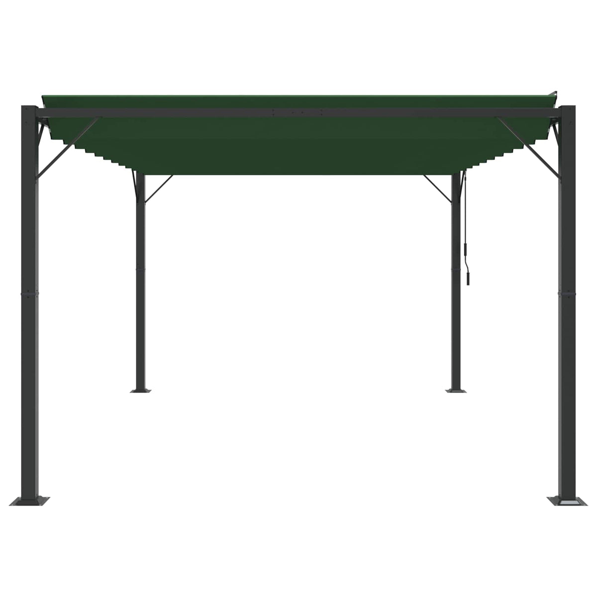 Gazebo mit Lamellen-Dach 3,07 x 4,01 x 2,14 m Grün