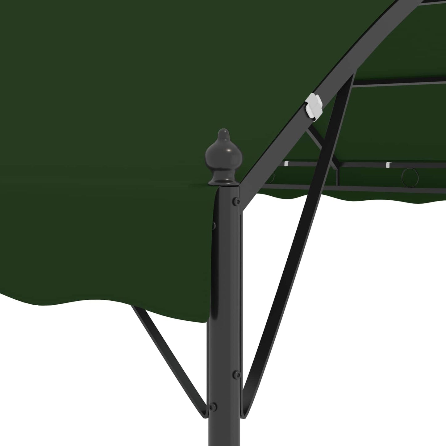 Pavillon 4 x 3 x 2,6 m Grün Polyester und Stahl