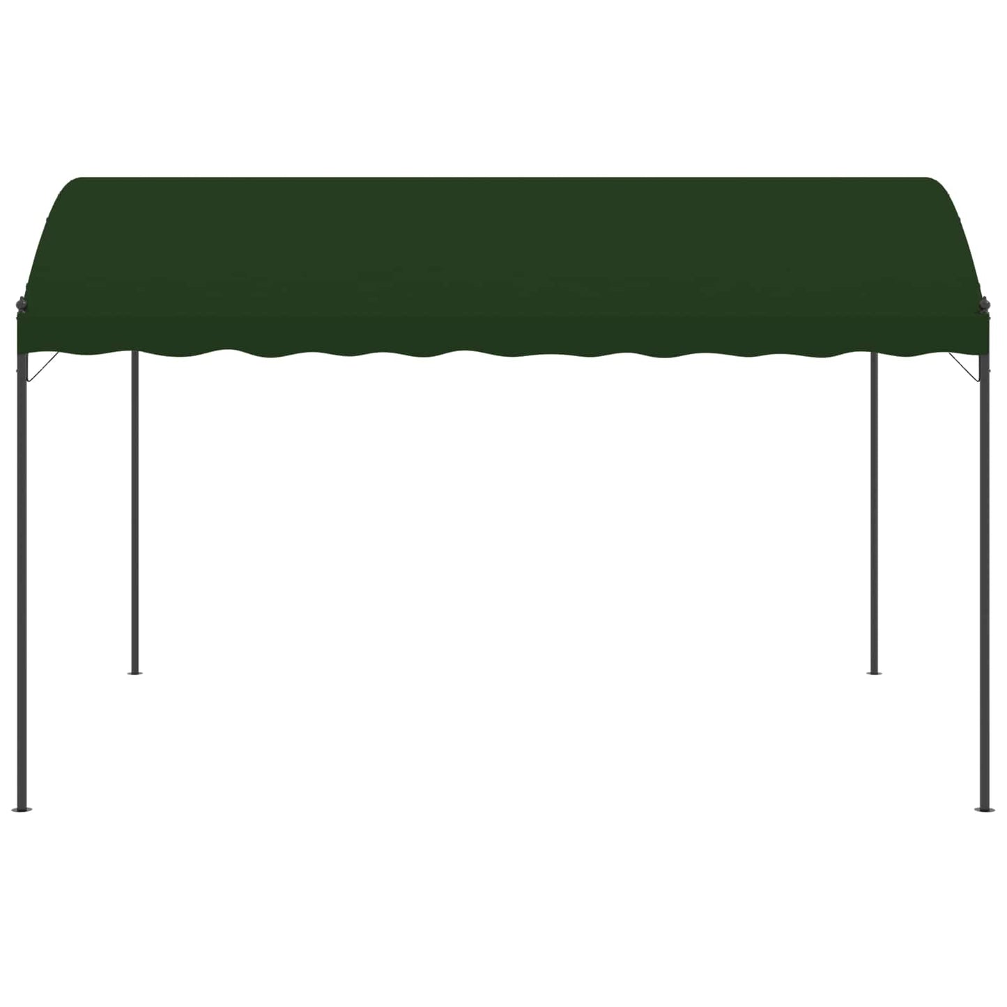 Pavillon 4 x 3 x 2,6 m Grün Polyester und Stahl