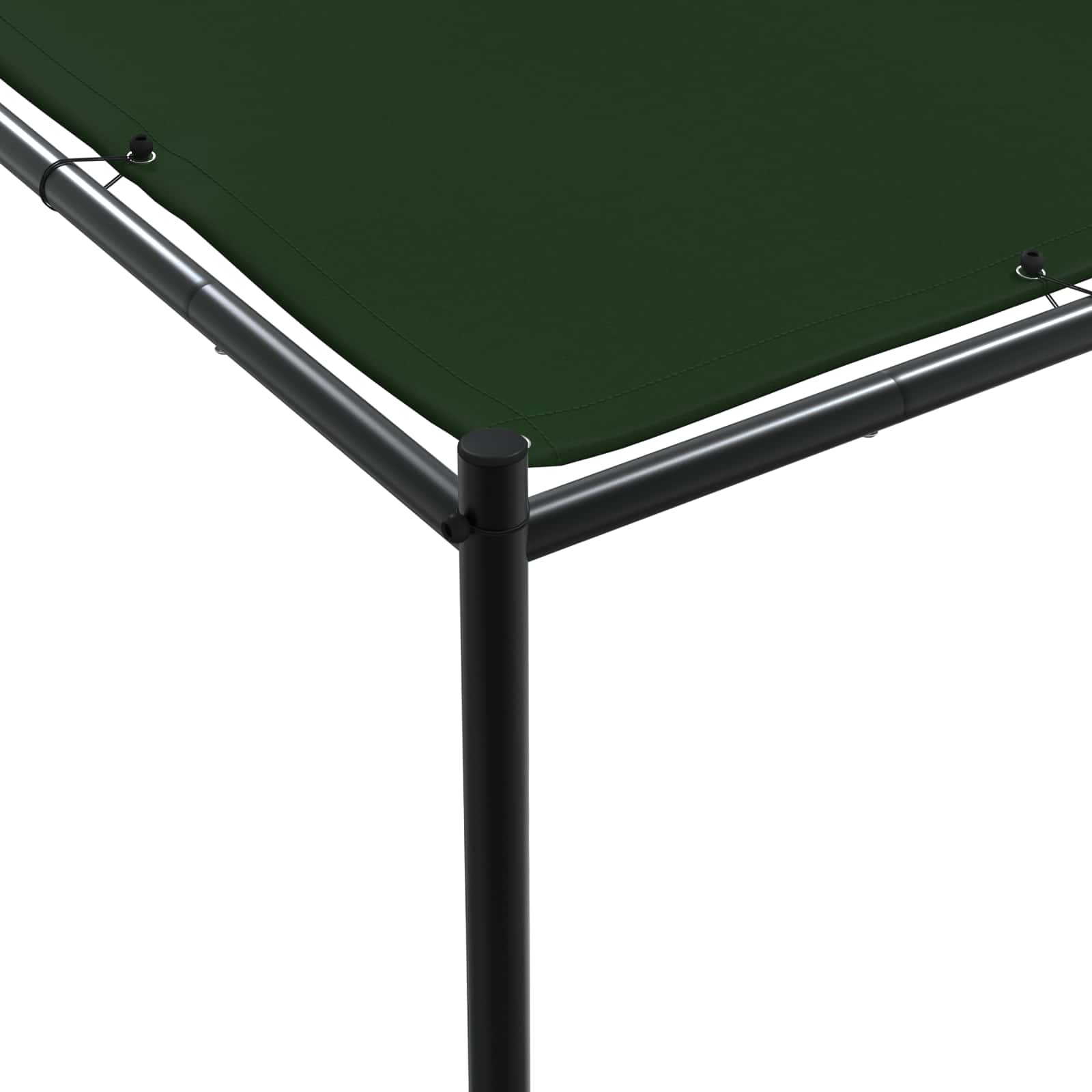 Pavillon 4 x 3,98 x 2,67 m Grün Polyester und Stahl