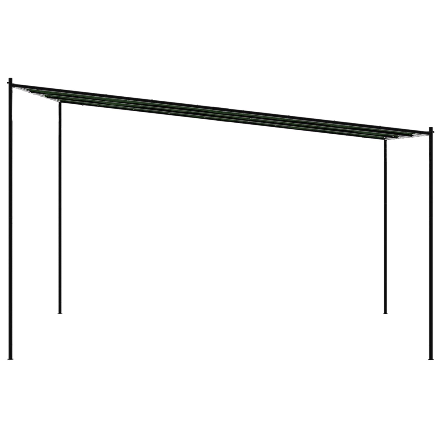 Pavillon 4 x 3,98 x 2,67 m Grün Polyester und Stahl