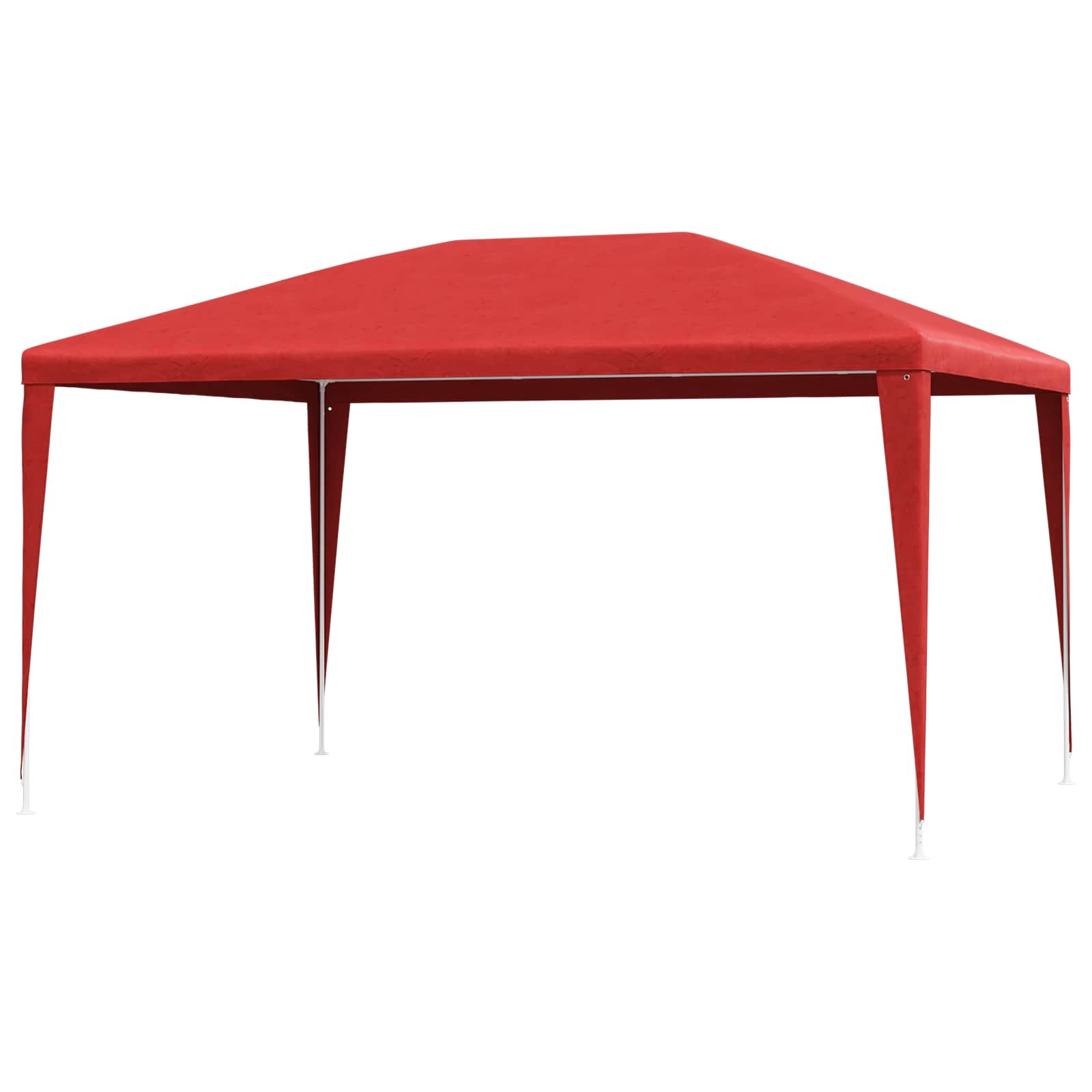 Party-Zelt 400 x 300 x 255 cm Rot PE und Stahl