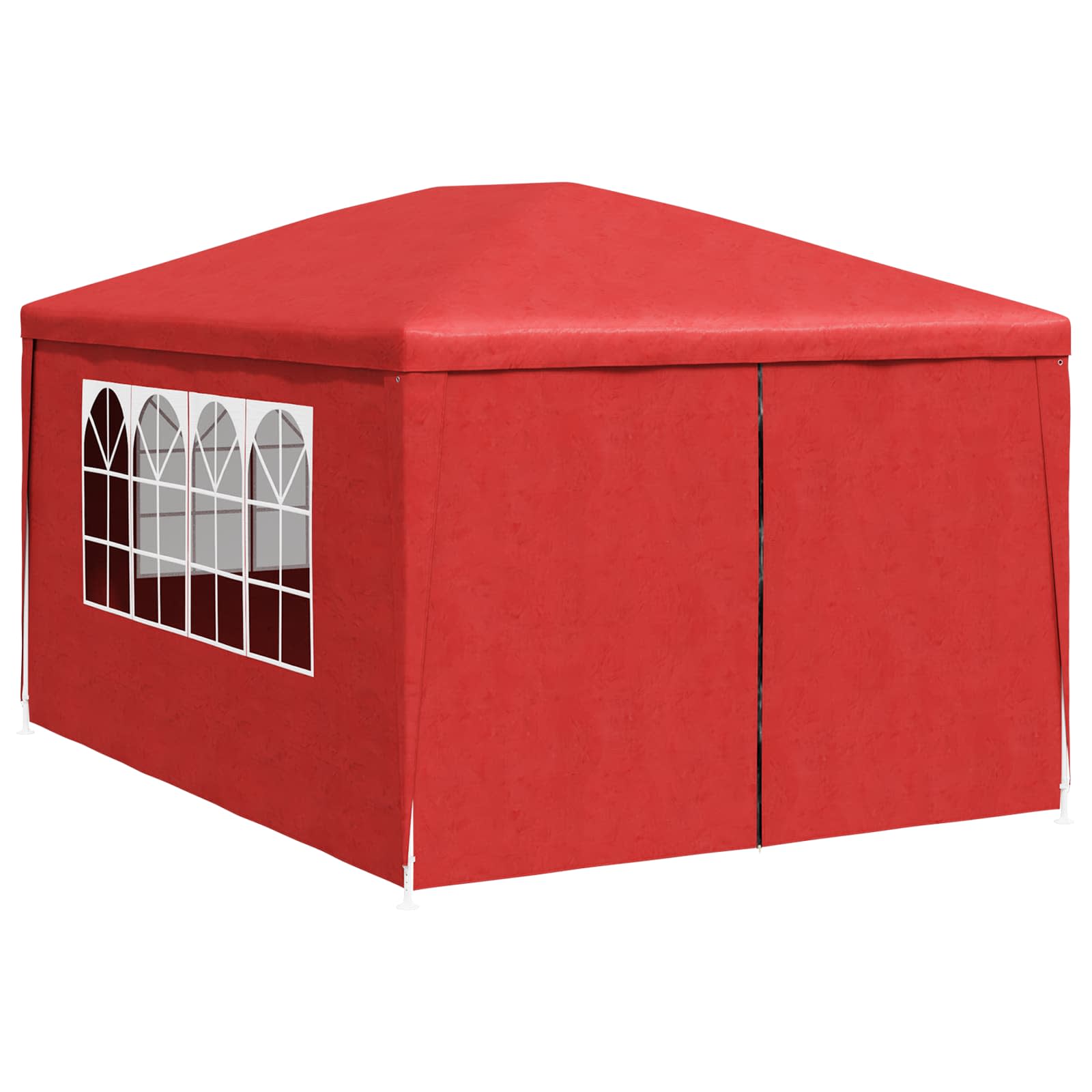 Party-Zelt 400 x 300 x 255 cm Rot PE and Steel