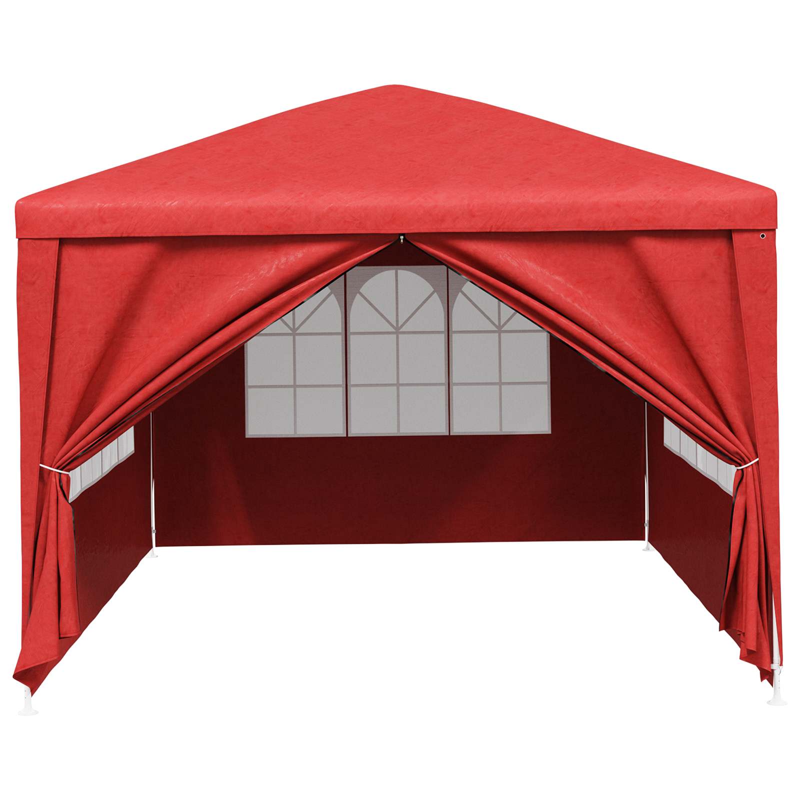Party-Zelt 400 x 300 x 255 cm Rot PE and Steel
