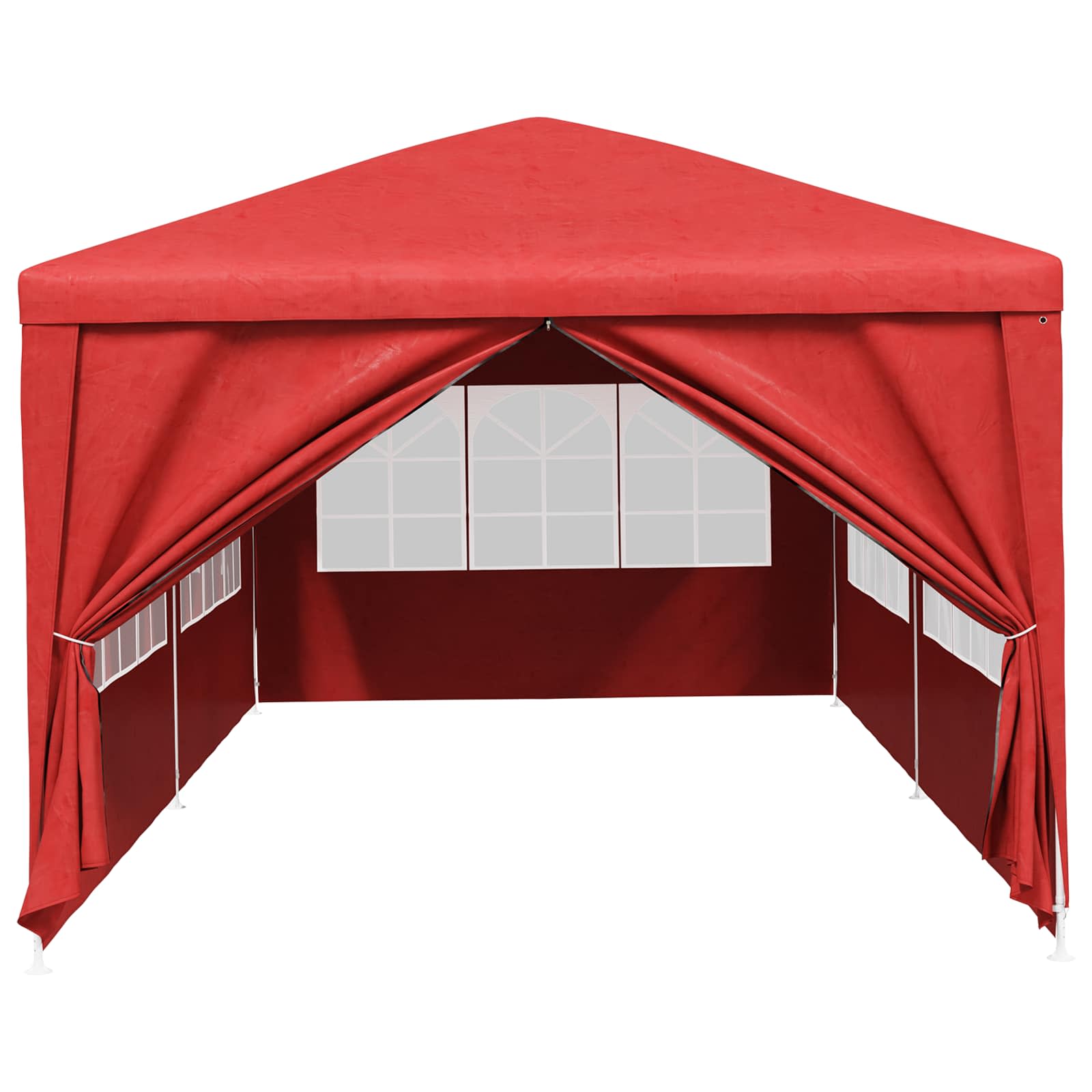 Party-Zelt 600 x 300 x 255 cm Rot PE and Steel