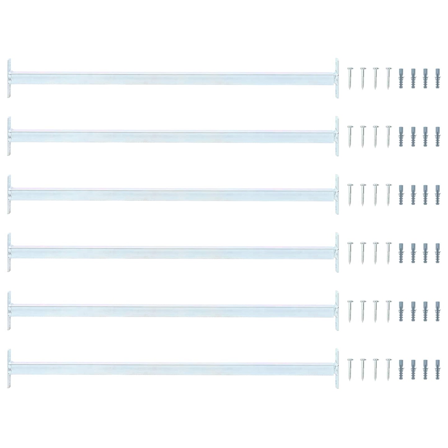 Verstellbarer Fenster-Sicherheitsbalken 6 stk. 710 - 1200 mm