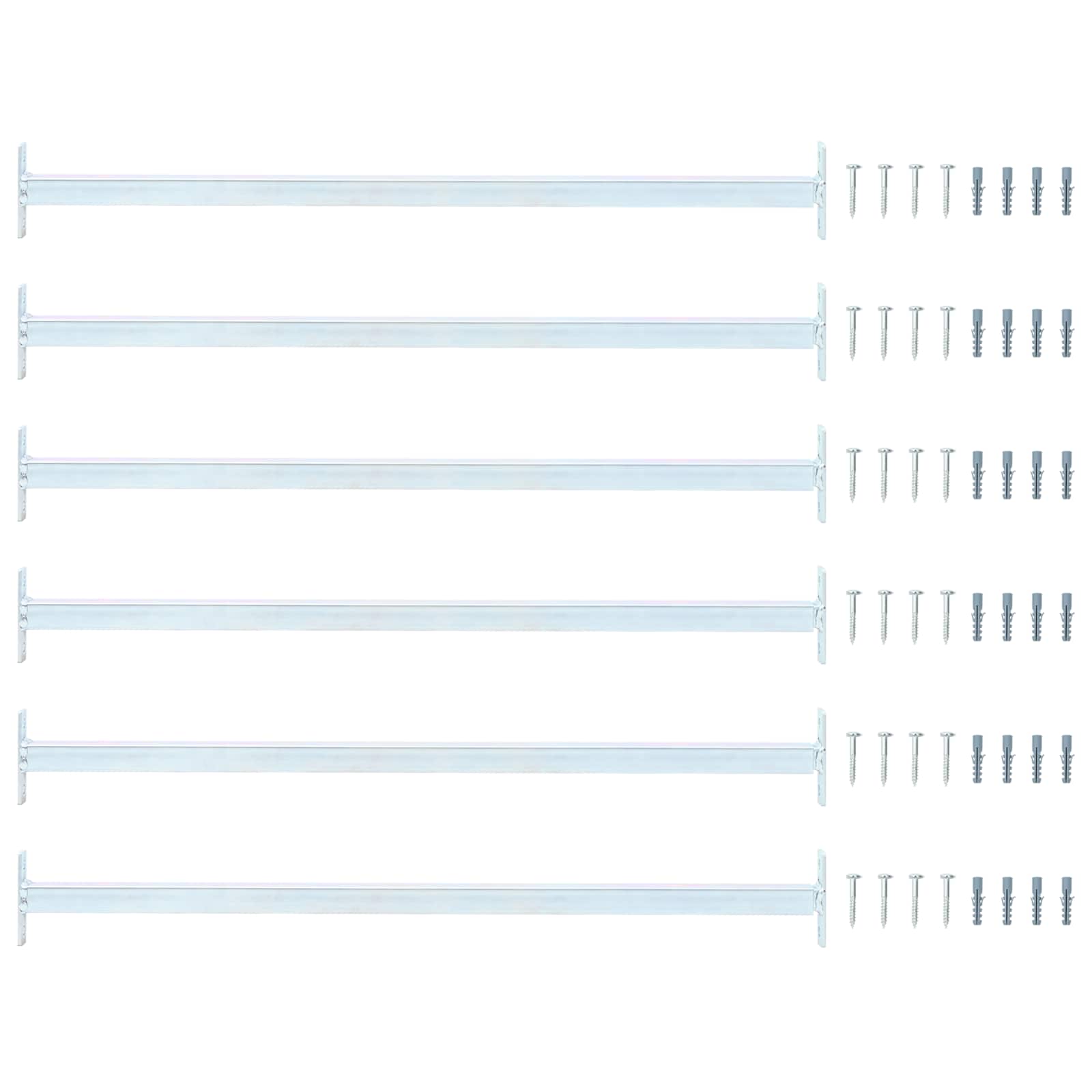 Verstellbarer Fenster-Sicherheitsbalken 6 stk. 710 - 1200 mm