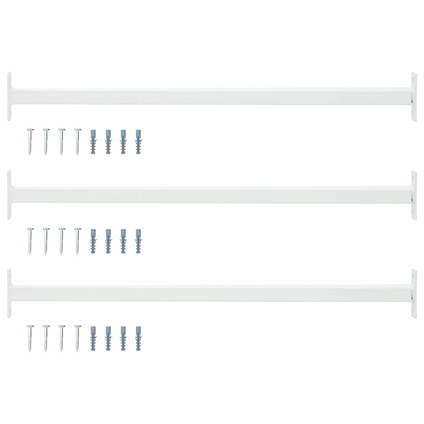 Verstellbarer Fenster-Sicherheitsbalken 3 stk. 710 - 1200 mm
