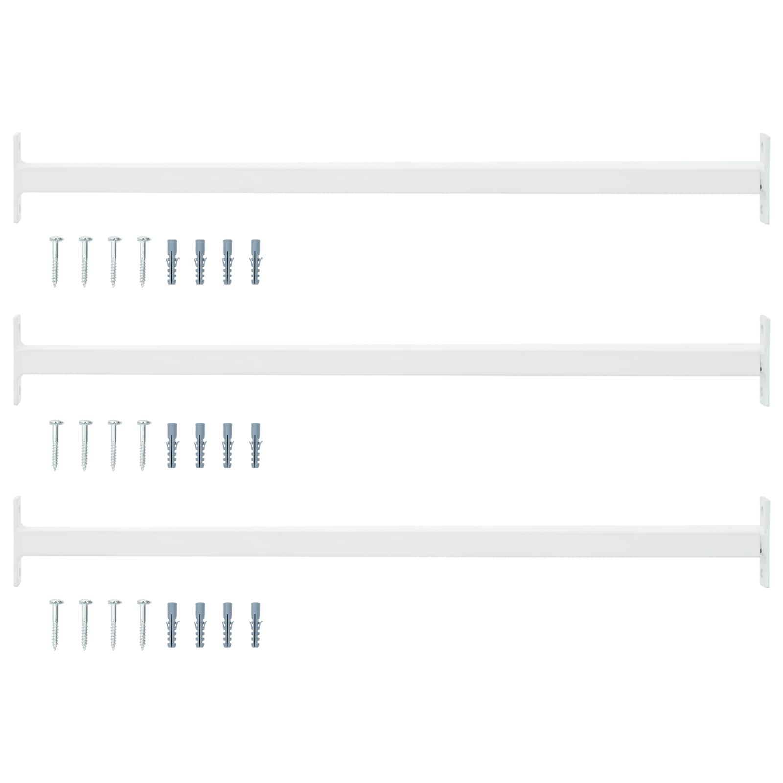 Verstellbarer Fenster-Sicherheitsbalken 3 stk. 710 - 1200 mm