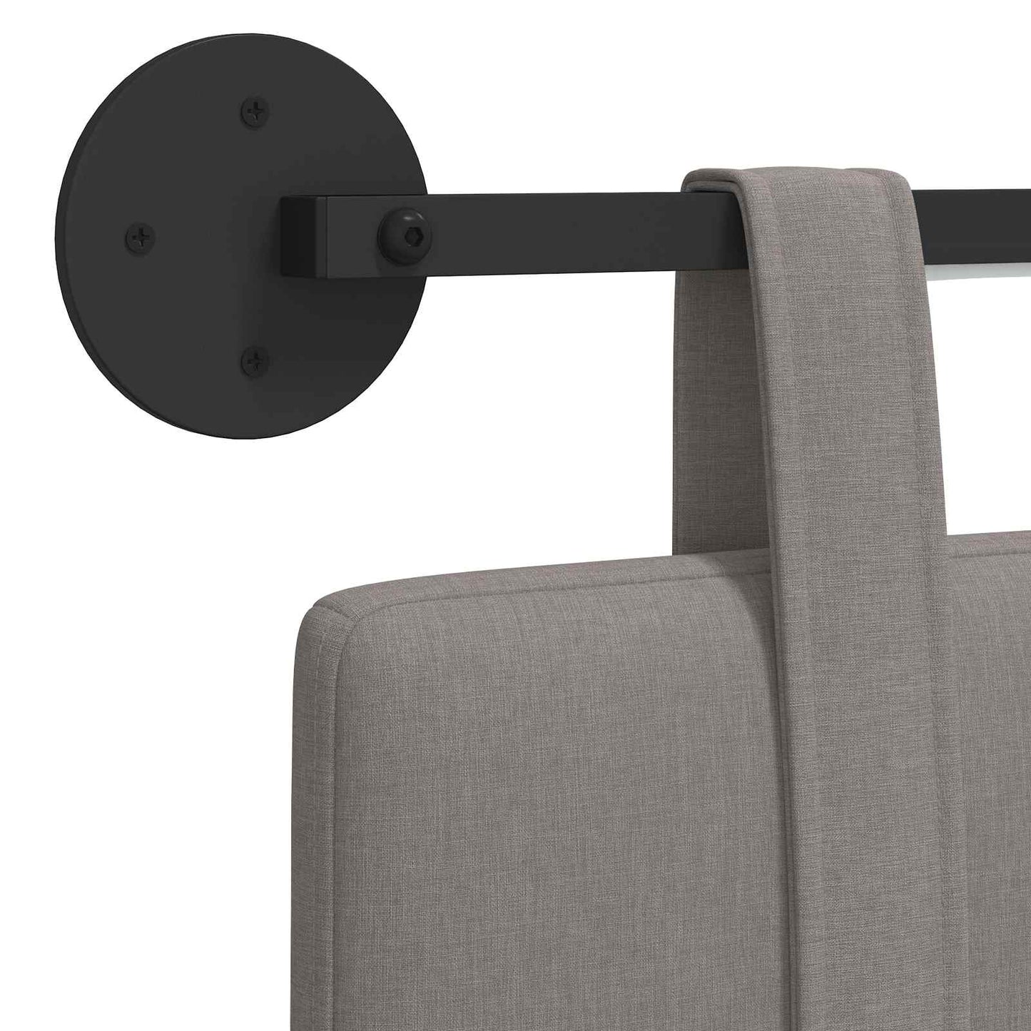 Hängendes Kopfteil Mit LED Licht Taupe Stoff