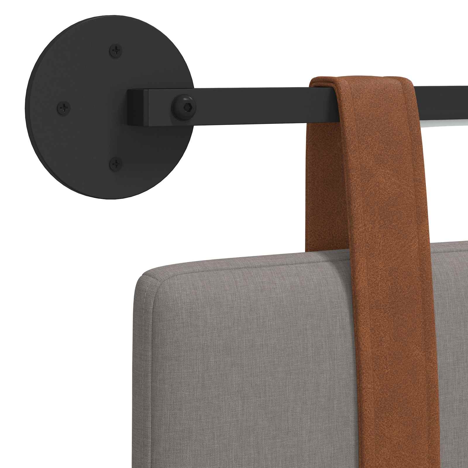 Hängendes Kopfteil Mit LED Licht Taupe Antikes PU