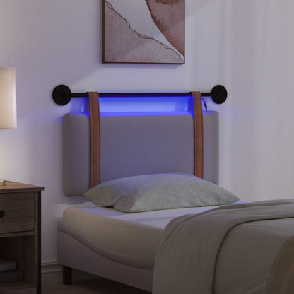 Hängendes Kopfteil Mit LED Licht Taupe Antikes PU