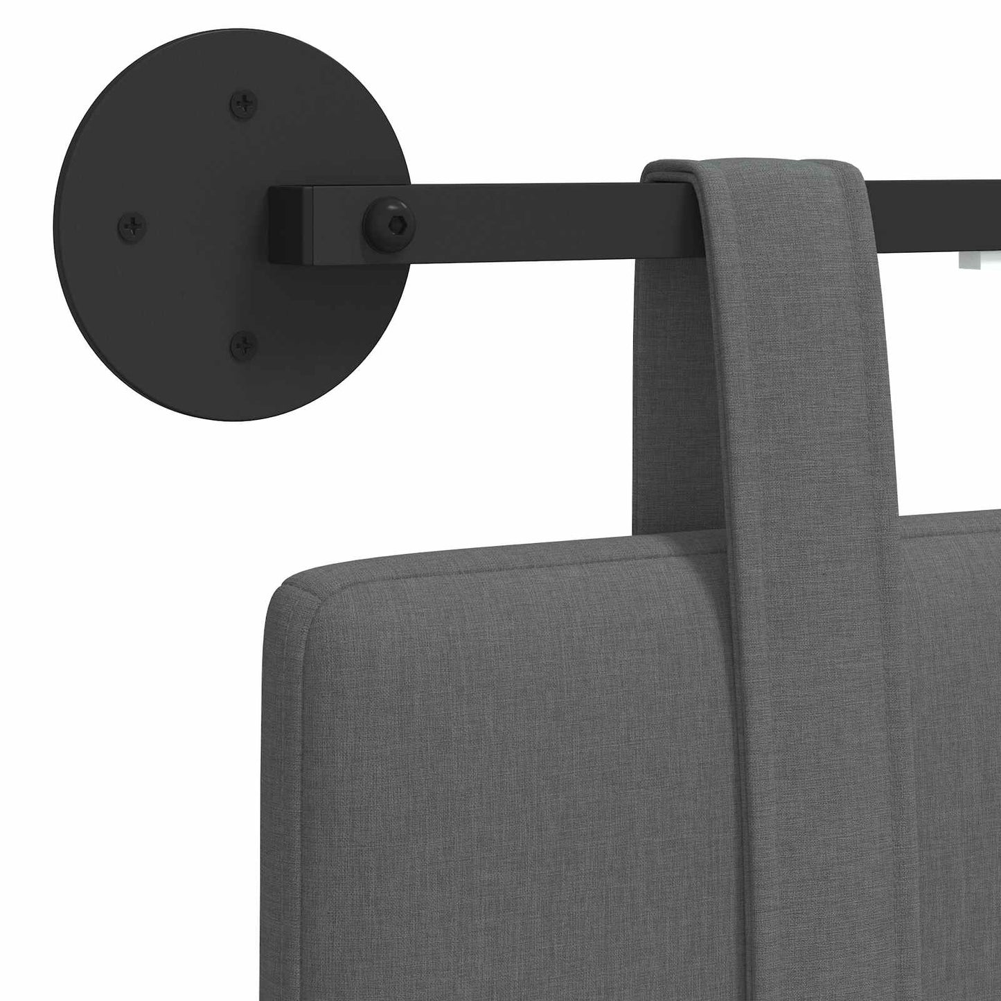 Hängendes Kopfteil Mit LED Licht Dunkelgrau Stoff