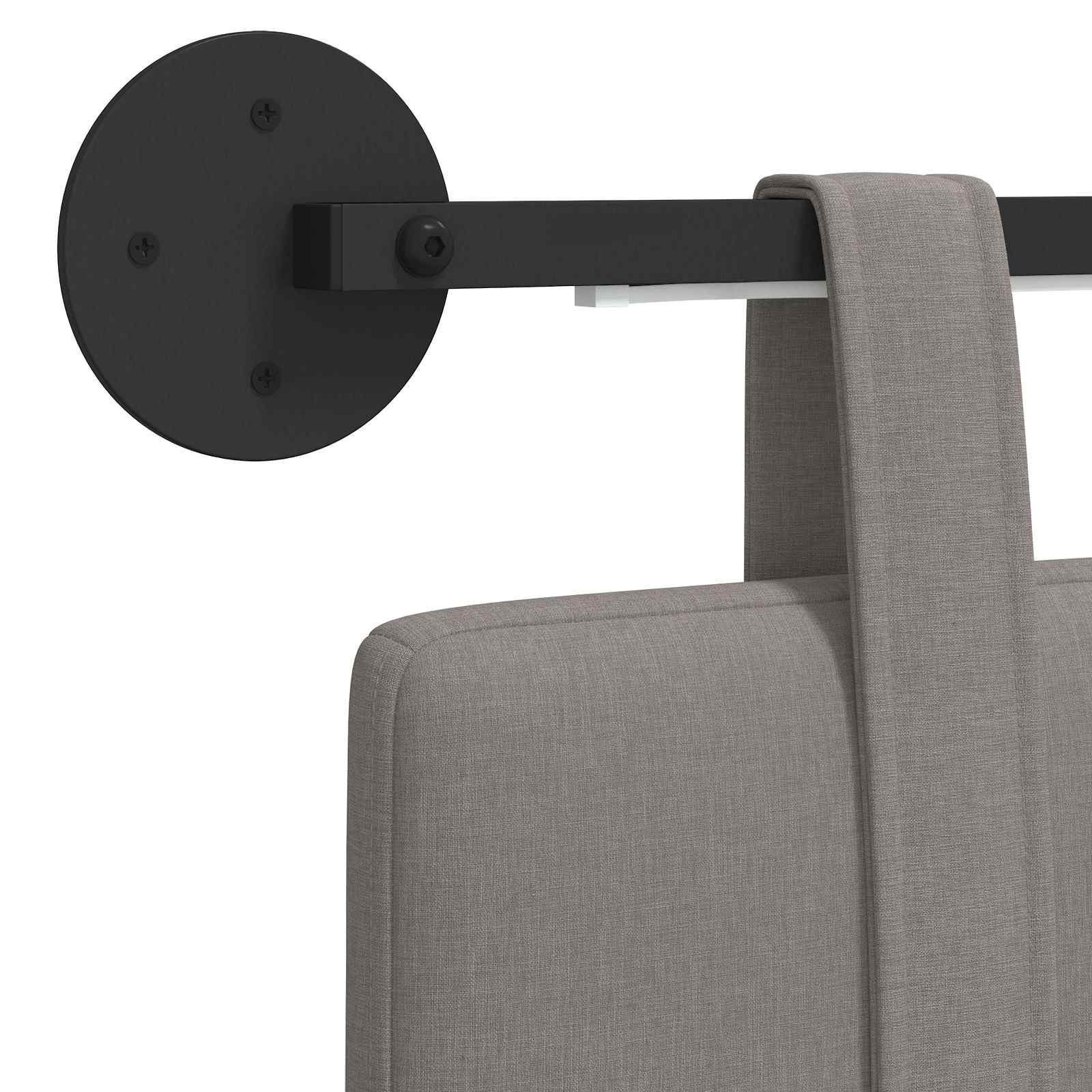 Hängendes Kopfteil Mit LED Licht Taupe Stoff