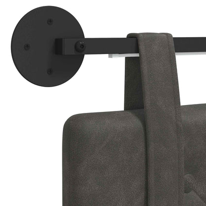 Hängendes Kopfteil Mit LED Licht Schwarz Antikes PU