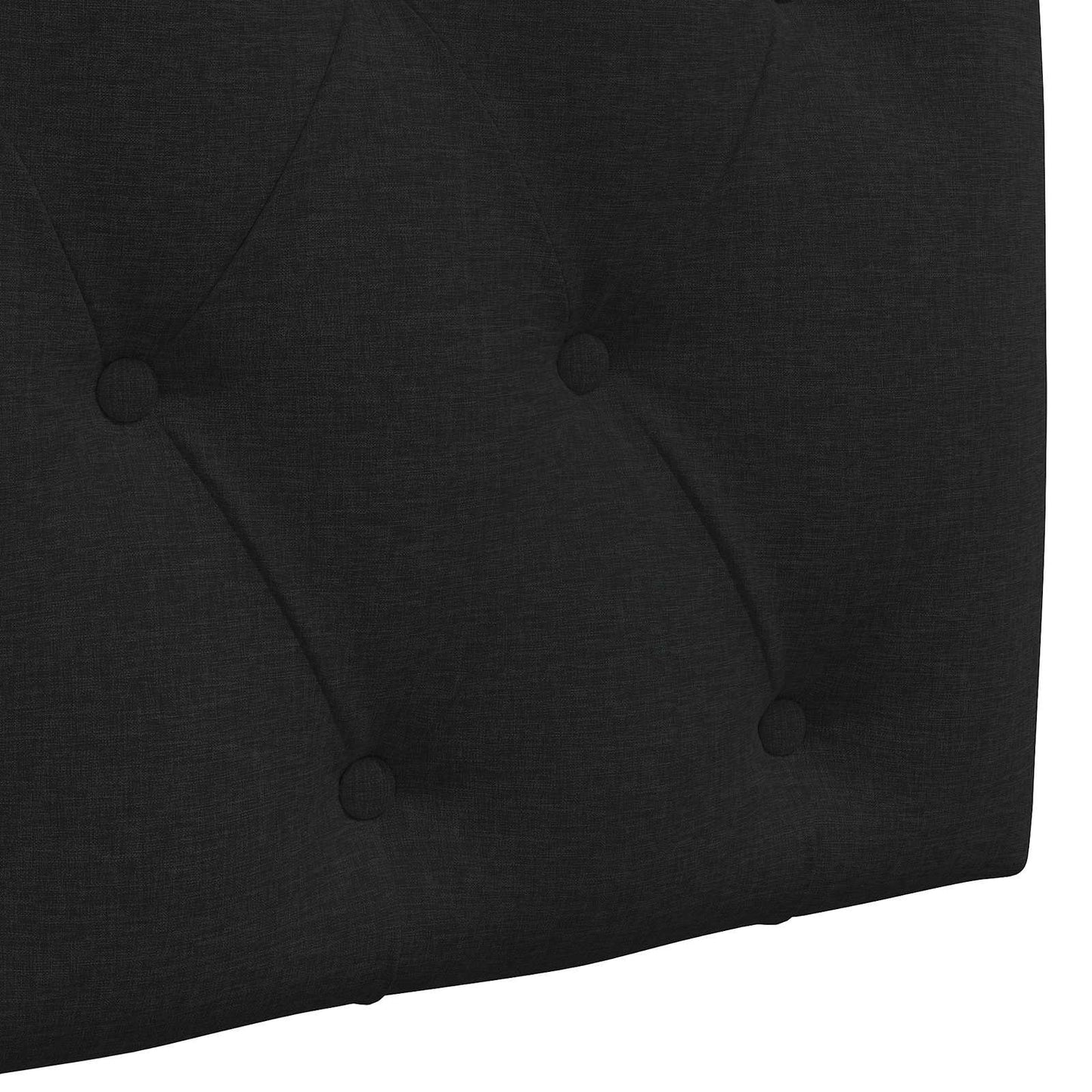 Hängendes Kopfteil Mit LED Licht Schwarz Stoff