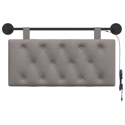 Hängendes Kopfteil Mit LED Licht Taupe Stoff