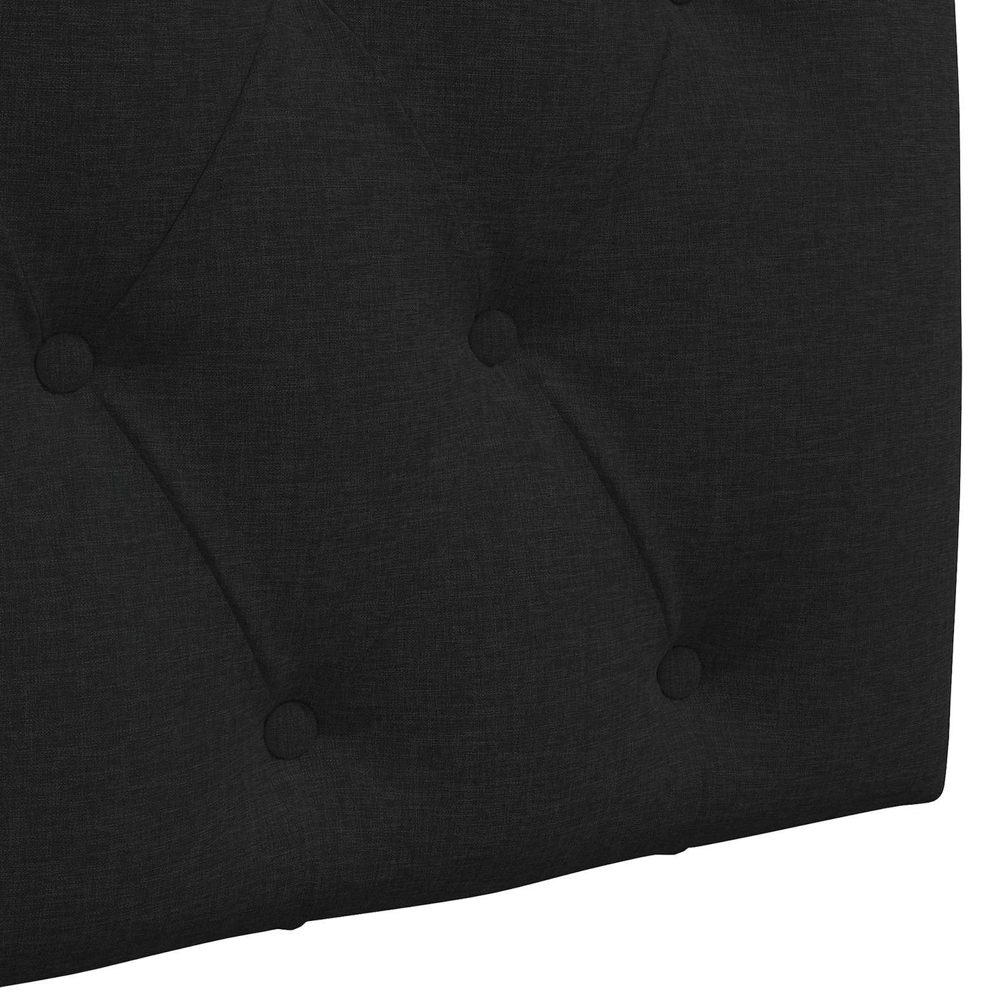 Hängendes Kopfteil Mit LED Licht Schwarz Stoff