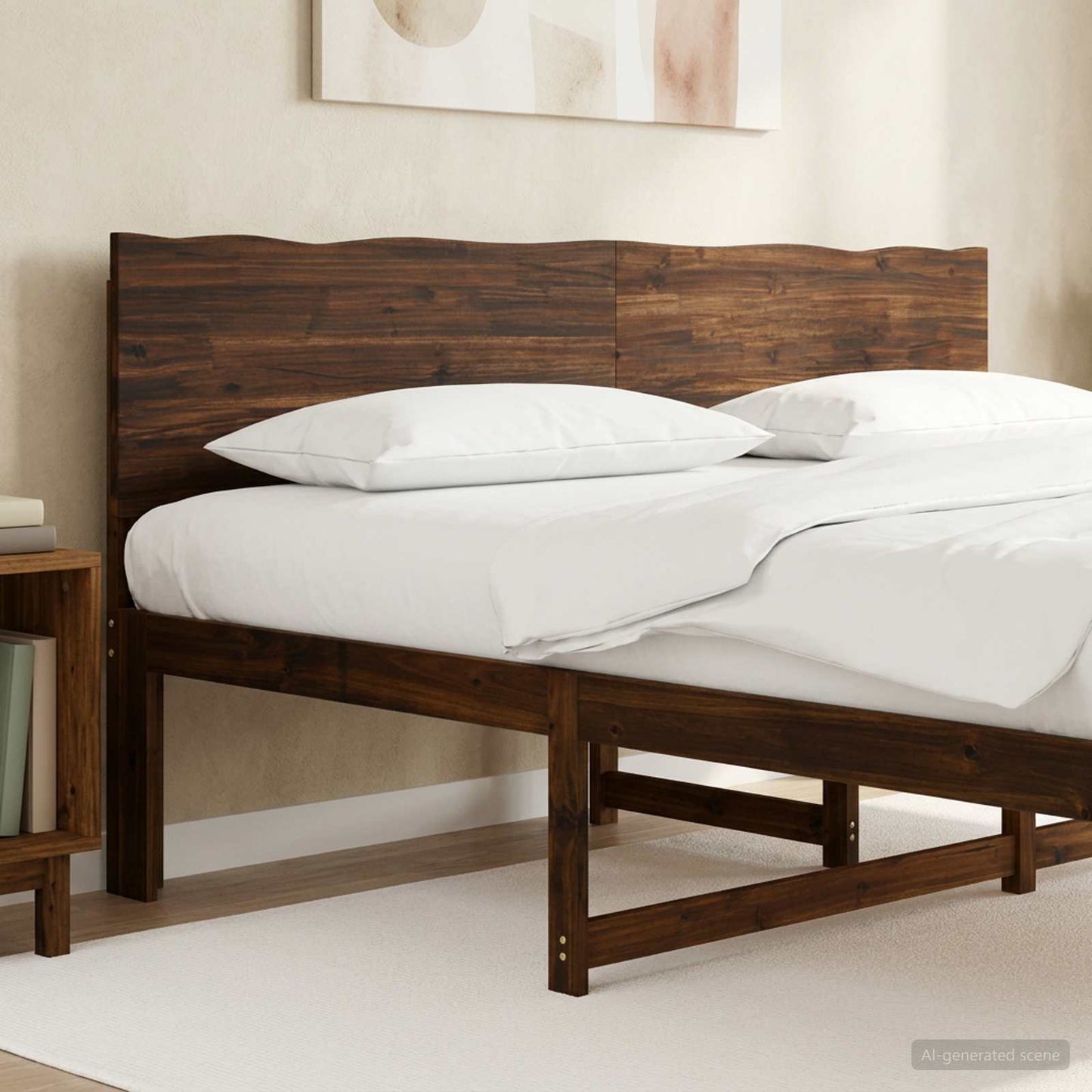 Kopfteil mit Live Edge ROSTOCK Dunkelbraun 200 cm