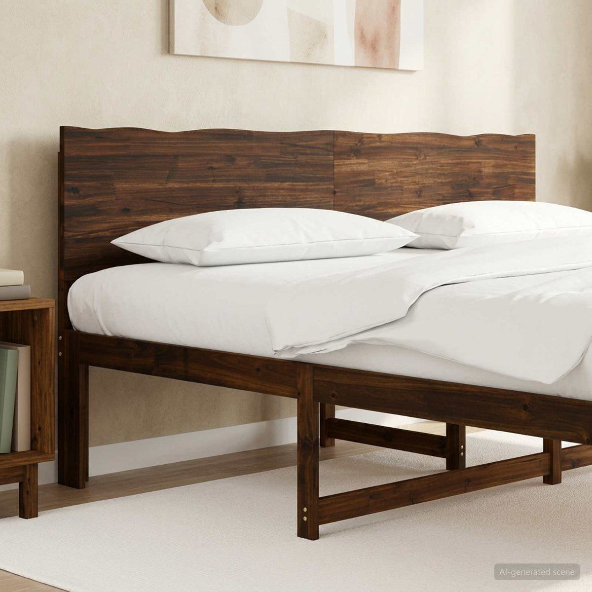 Kopfteil mit Live Edge ROSTOCK Dunkelbraun 180 cm