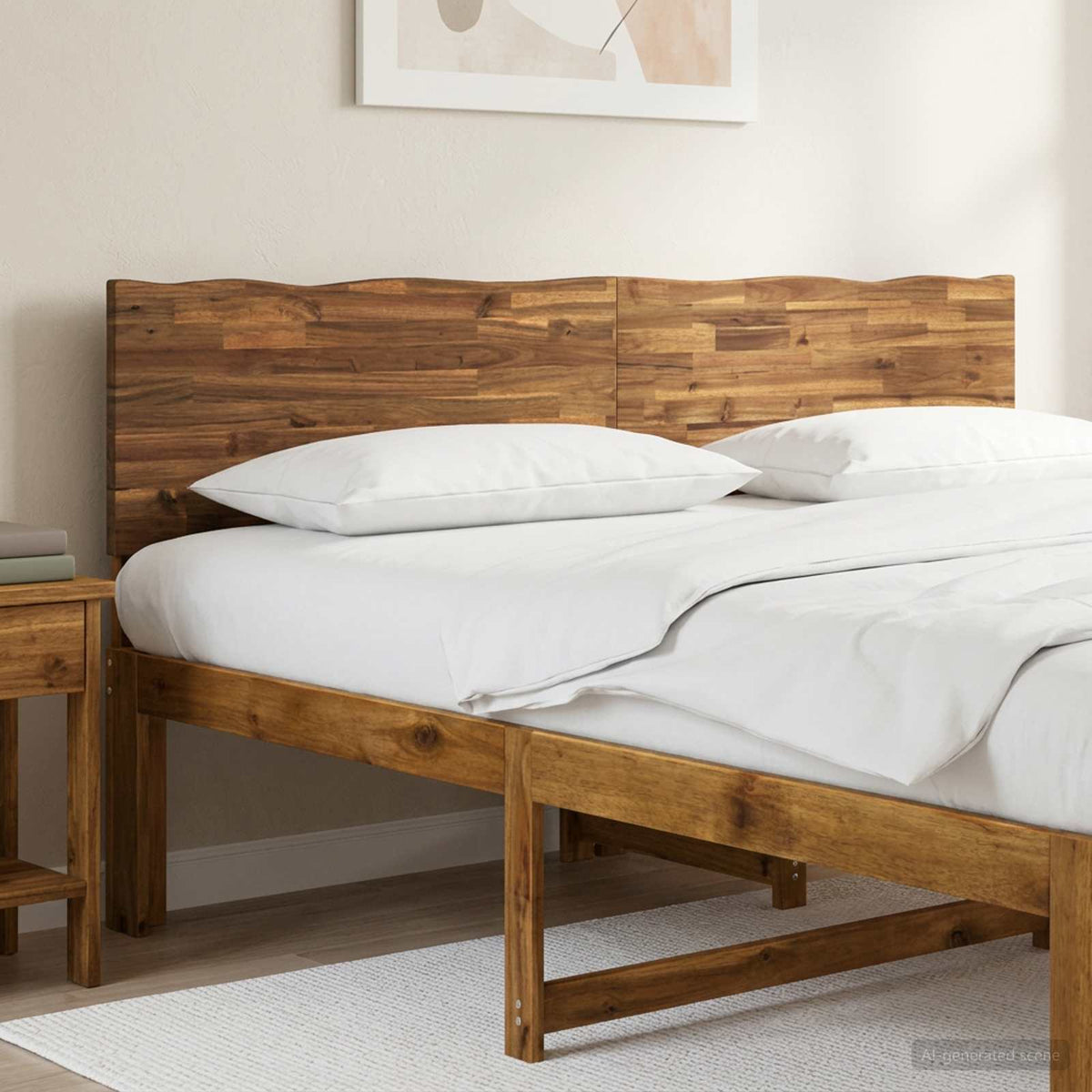 Kopfteil mit Live Edge ROSTOCK Natur 200 cm Massivholz Akazie
