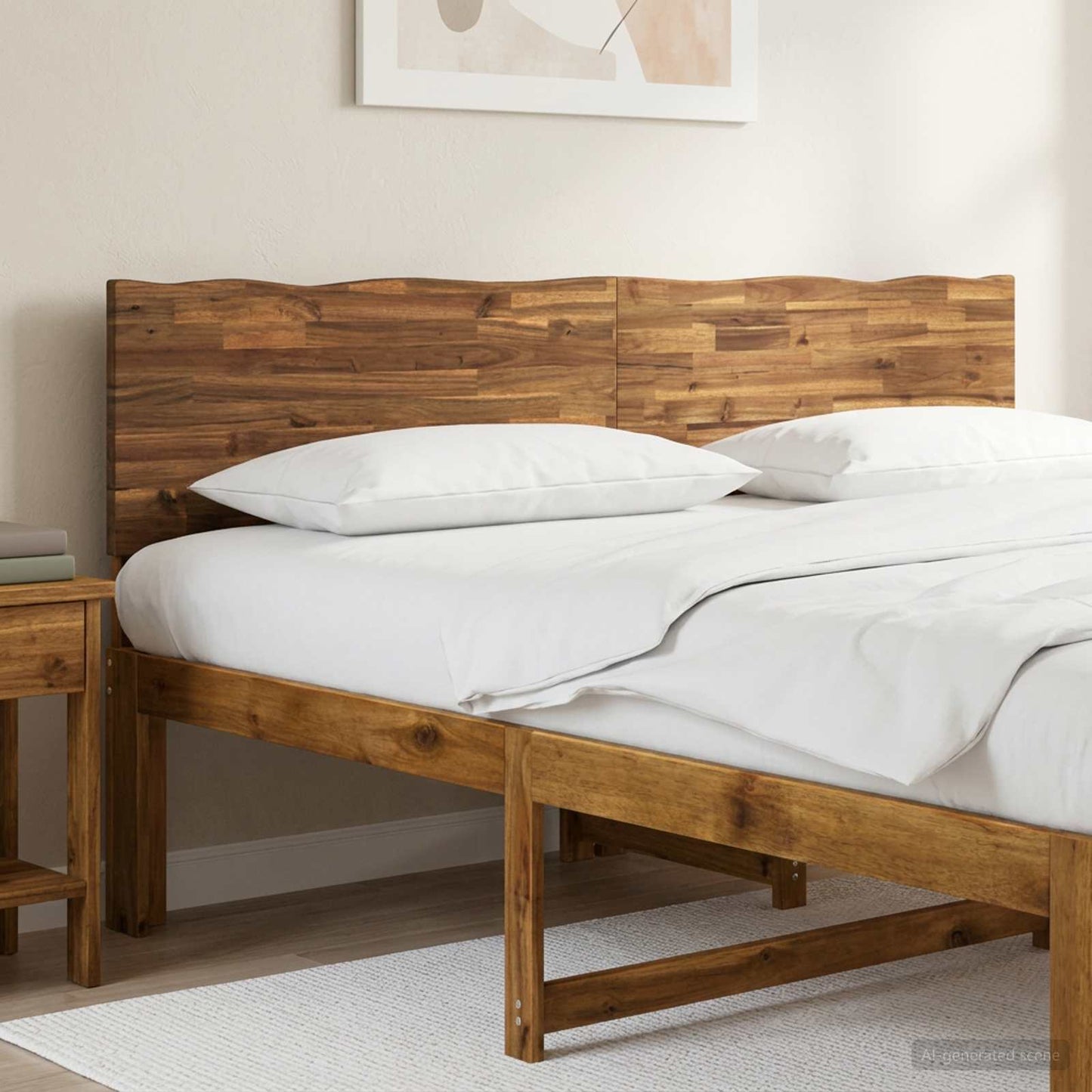 Kopfteil mit Live Edge ROSTOCK Natur 180 cm Massivholz Akazie