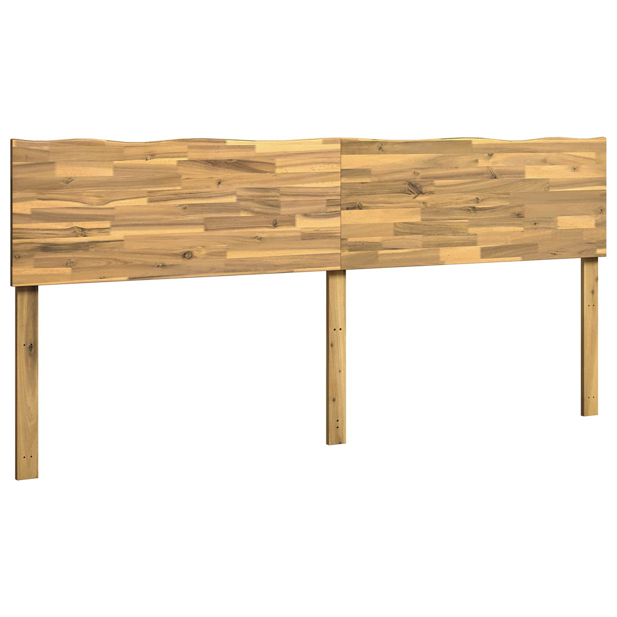 Kopfteil mit Live Edge ROSTOCK Weiß 200 cm Massivholz Akazie