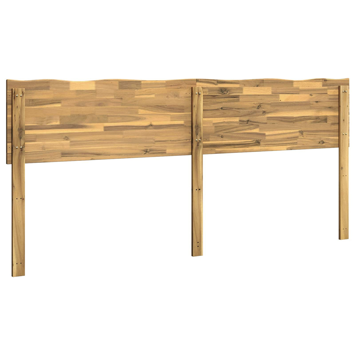 Kopfteil mit Live Edge ROSTOCK Weiß 180 cm Massivholz Akazie