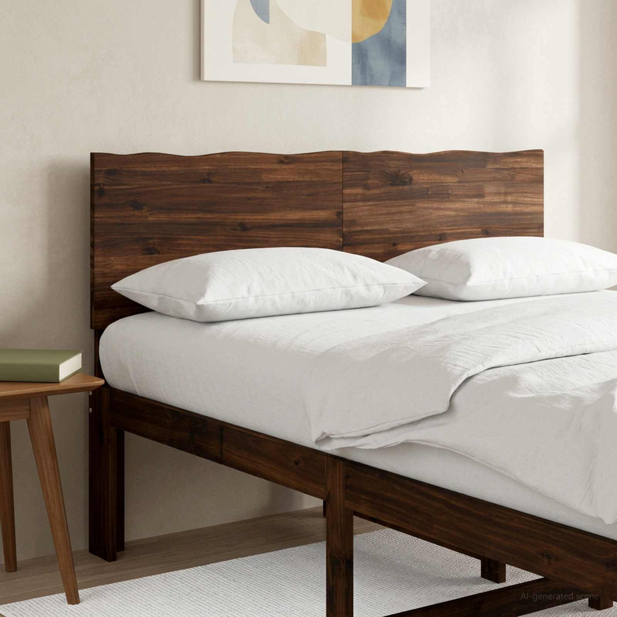 Kopfteil mit Live Edge ROSTOCK Dunkelbraun 160 cm